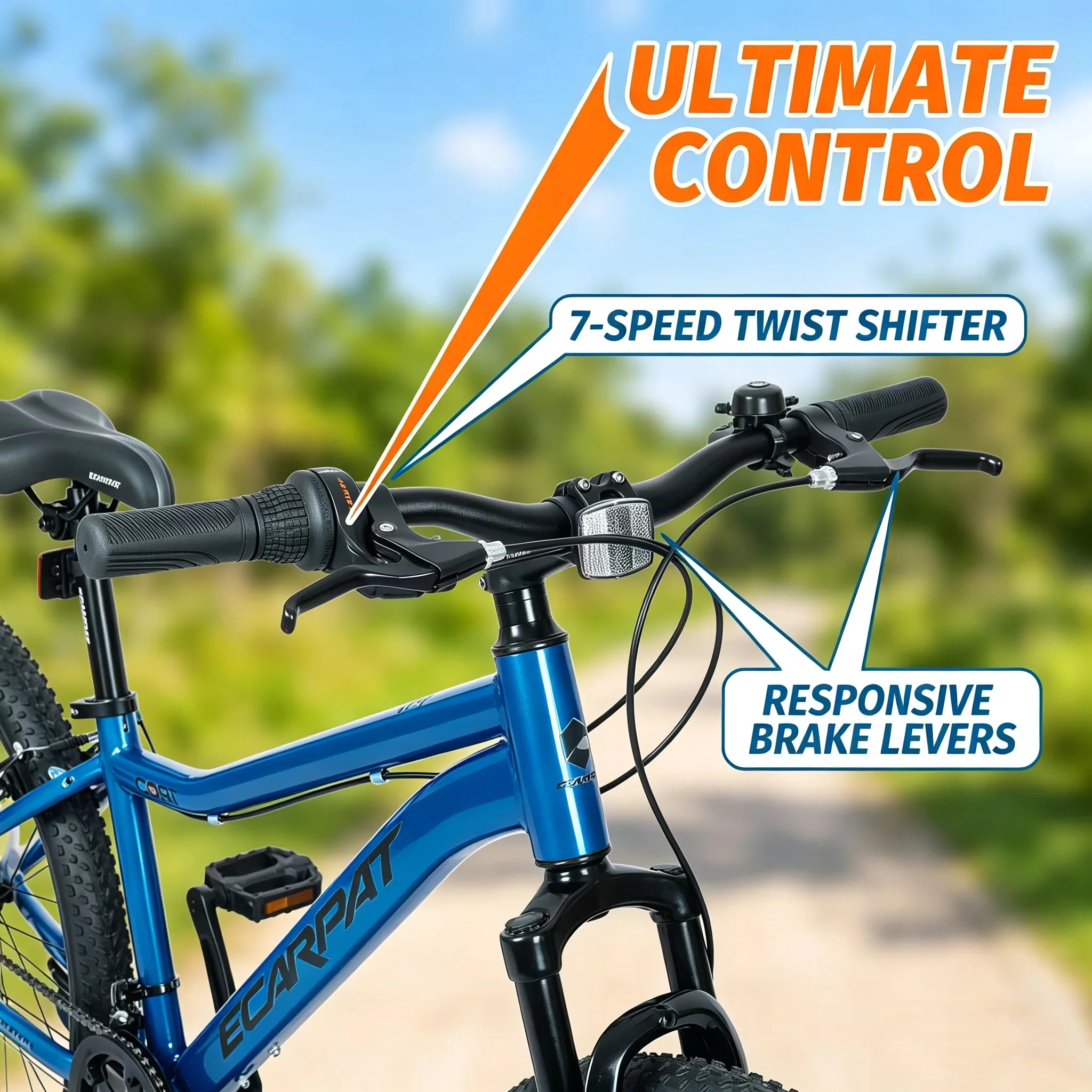 Efficient Mountain Bike with Adjustable Seat Height, Use Case:Garden & Outdoor - Blue Model 84EFC4