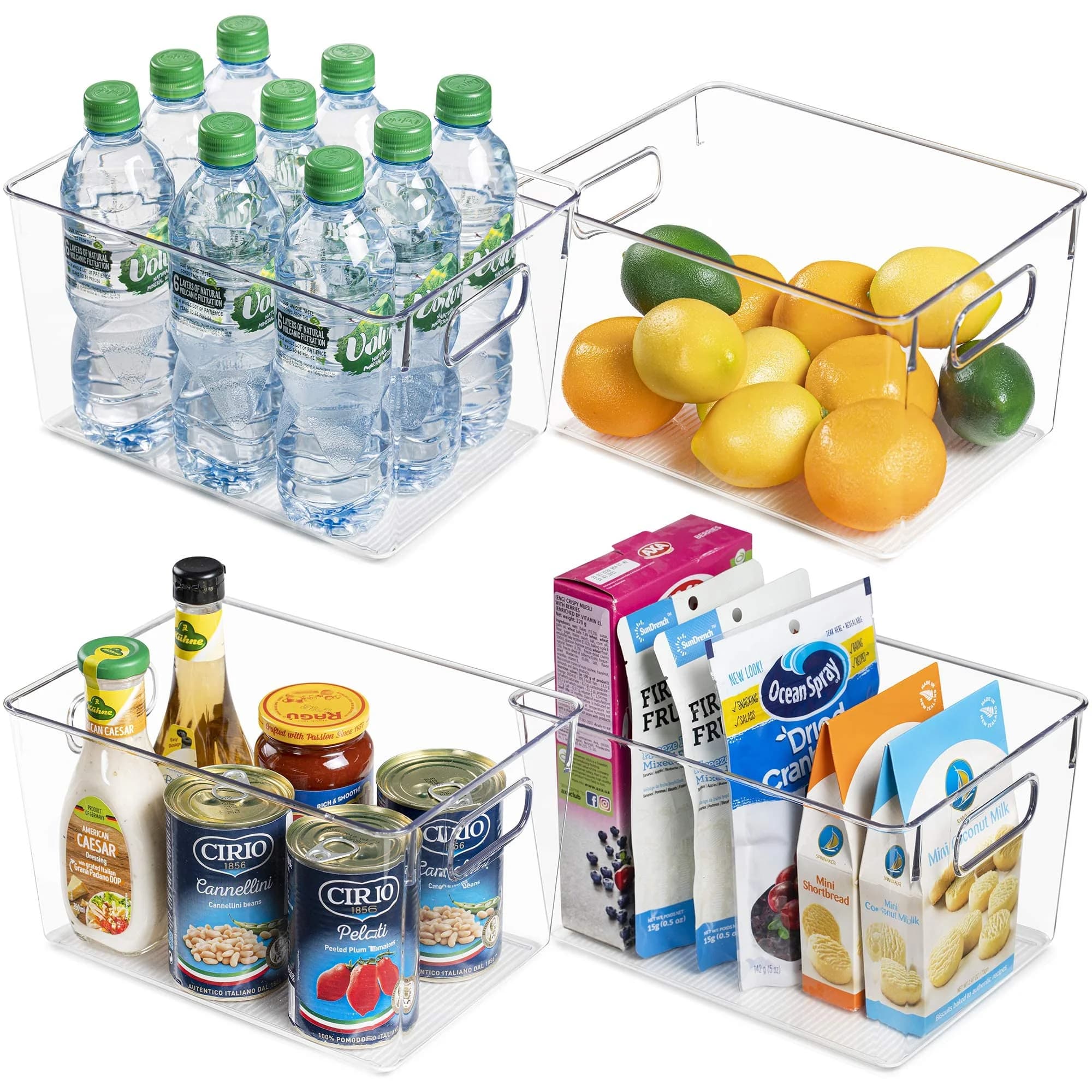 Versatile Garage Storage Supply with Carrying Handles, Handles - Plastic L:11.2" x 7.5" x 6" for Kitchen, Large Model B1BB69