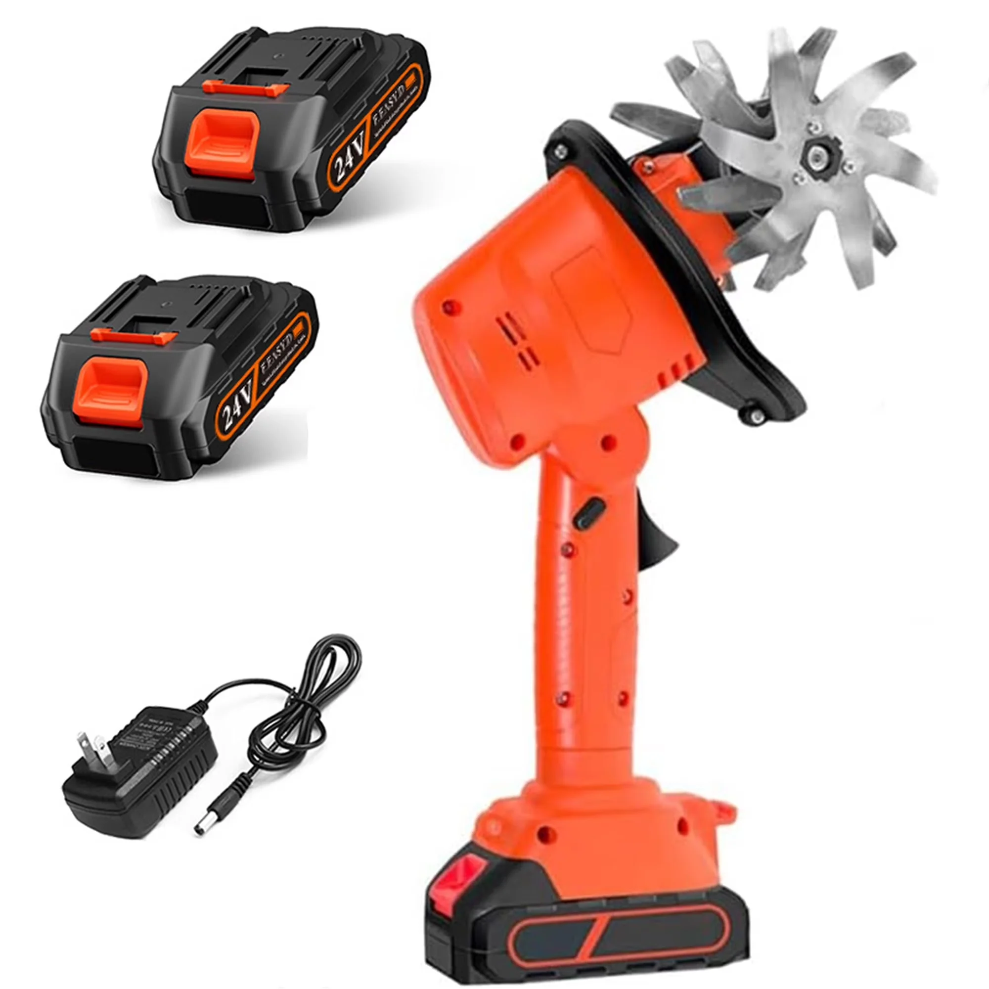 Stylish Trillers Cultivator with Battery, 24V, 24V Cordless Electric Tiller - Model E5E7CF