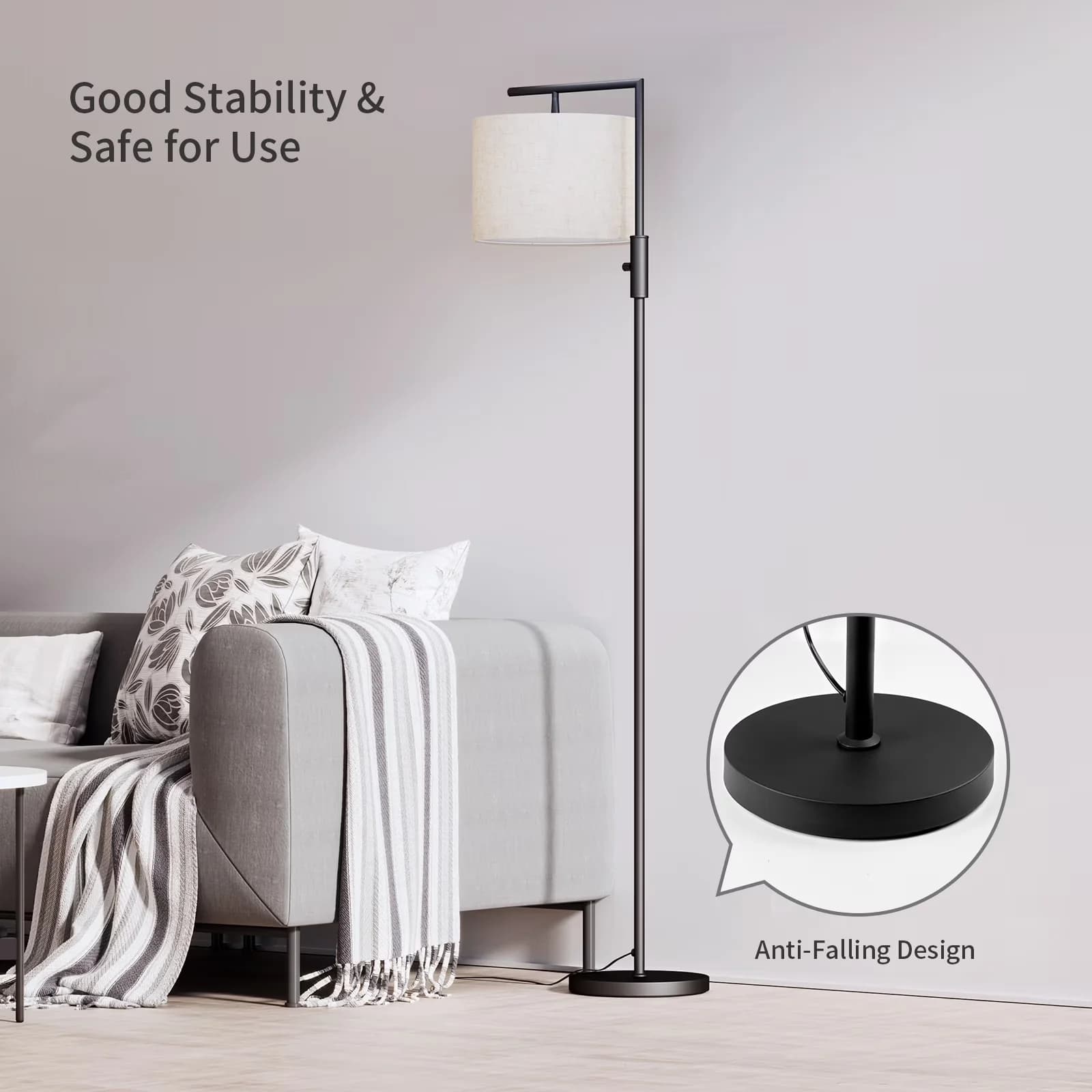 Lamp Premium with LED, 9W, Dimmable - Iron Black for Living Room - for General Purpose Model 3A4AF1