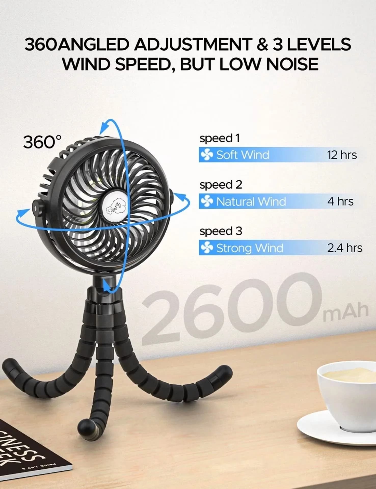 Innovative Fans In Cooling with Battery, Easy to use and practical for everyone. - Model 0FD812