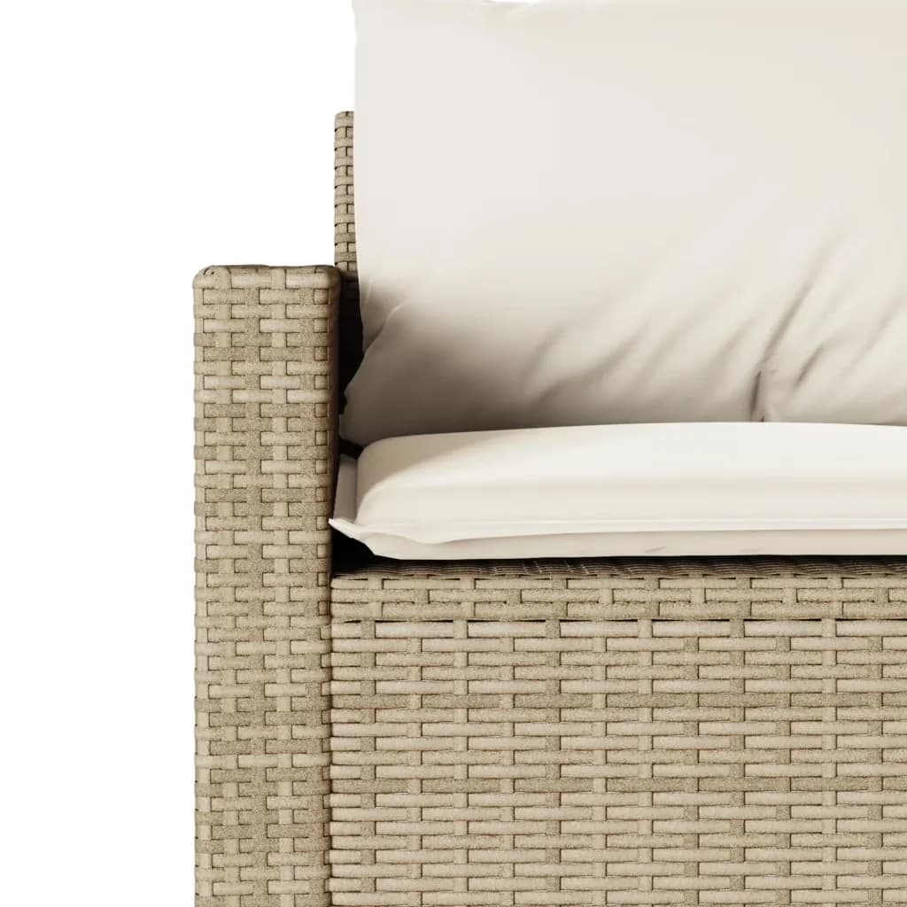 Outdoor Sofas Sectional Sleek with Weather-Resistant, Patio Sofa, Cushions 3-Seater Beige Poly Rattan - Poly Rattan Off-White Model 6A89B5