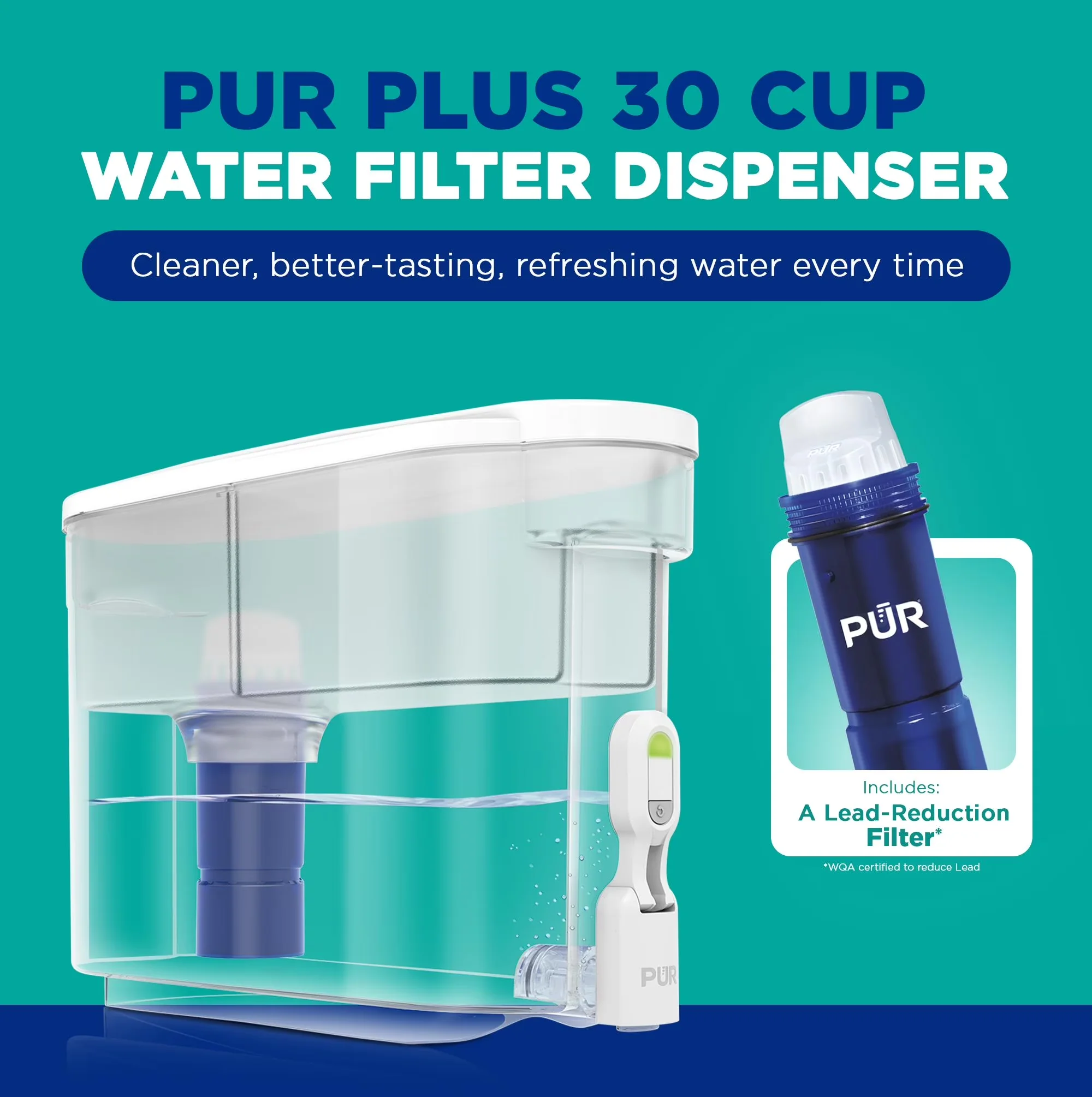 Water Filtration Innovative with Alarm, White - Plastic 30-Cup DS1811Z Model 20D881