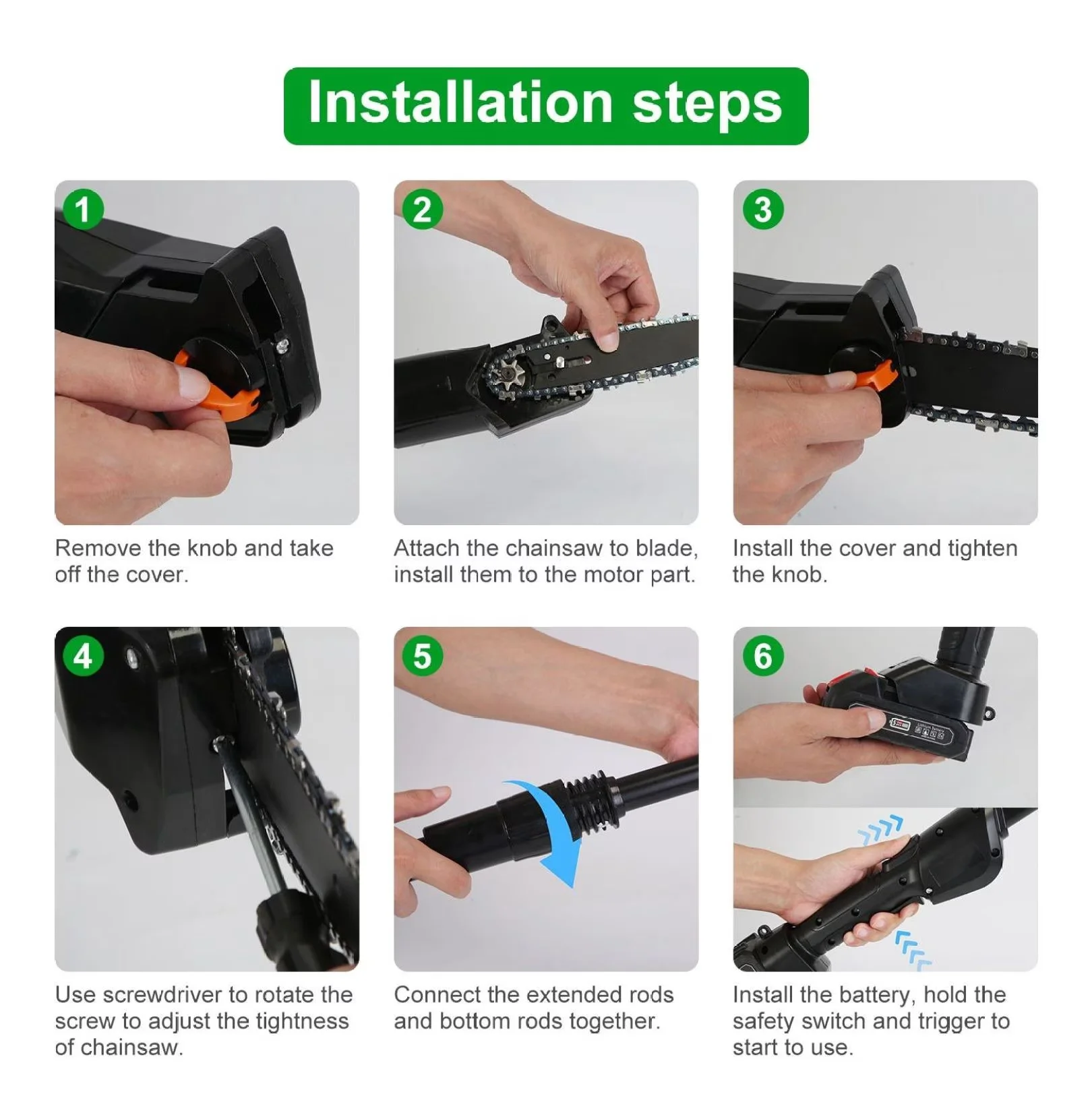 Modern Pole Saw with Battery, 775W, Cordless for General Purpose - Model 3B33C2