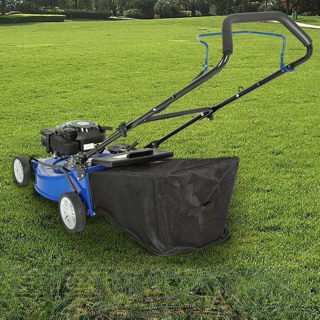 Push Mower Versatile with Adjustable Handle Bar, Mulching - Black Blue Model 955F58