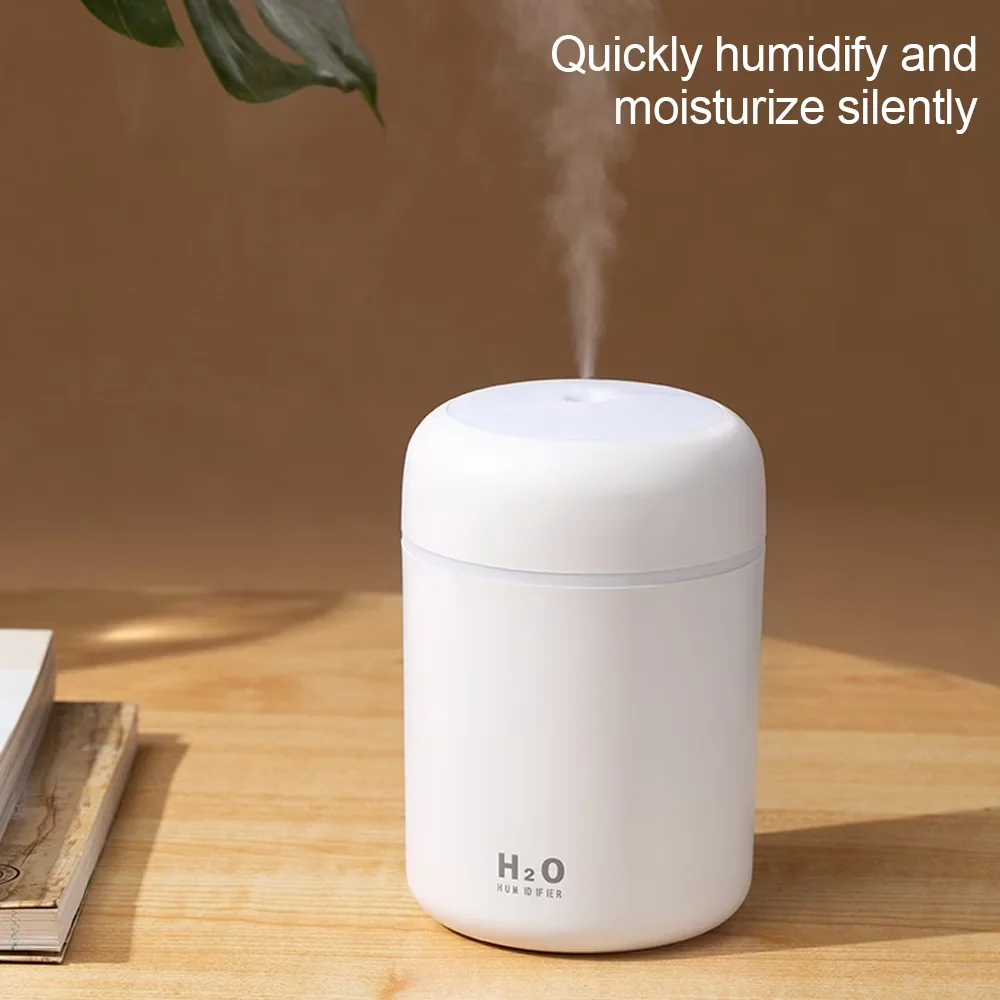 Stylish Humidifier with Night Light, Main Highlights: - Abs, Pp, Silicon White for Car, Office Model 55B775