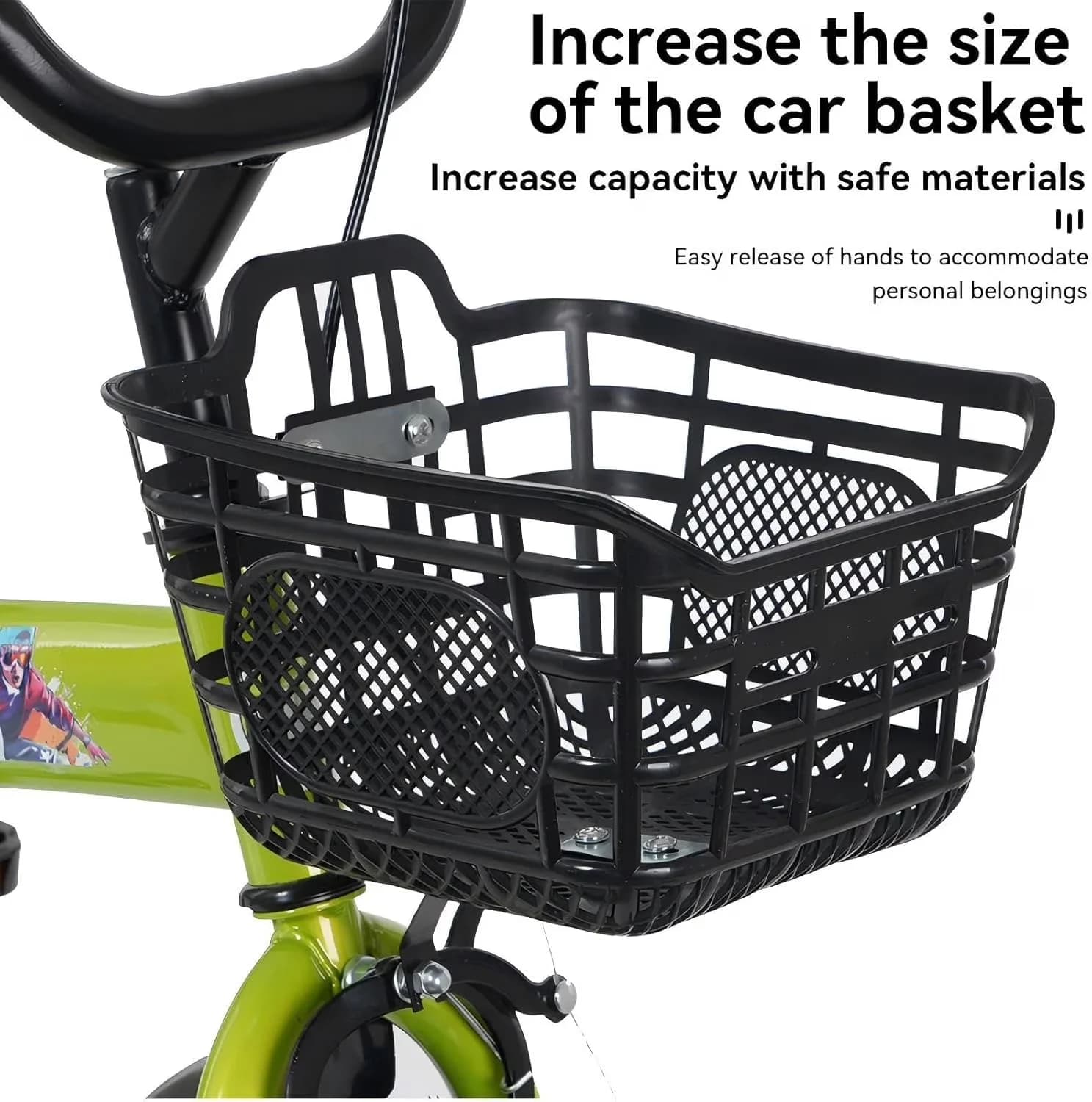 Versatile Mountain Bike with Adjustable Height, 16 20 inch Toddlers Bicycles Kids - Green Model 550C39