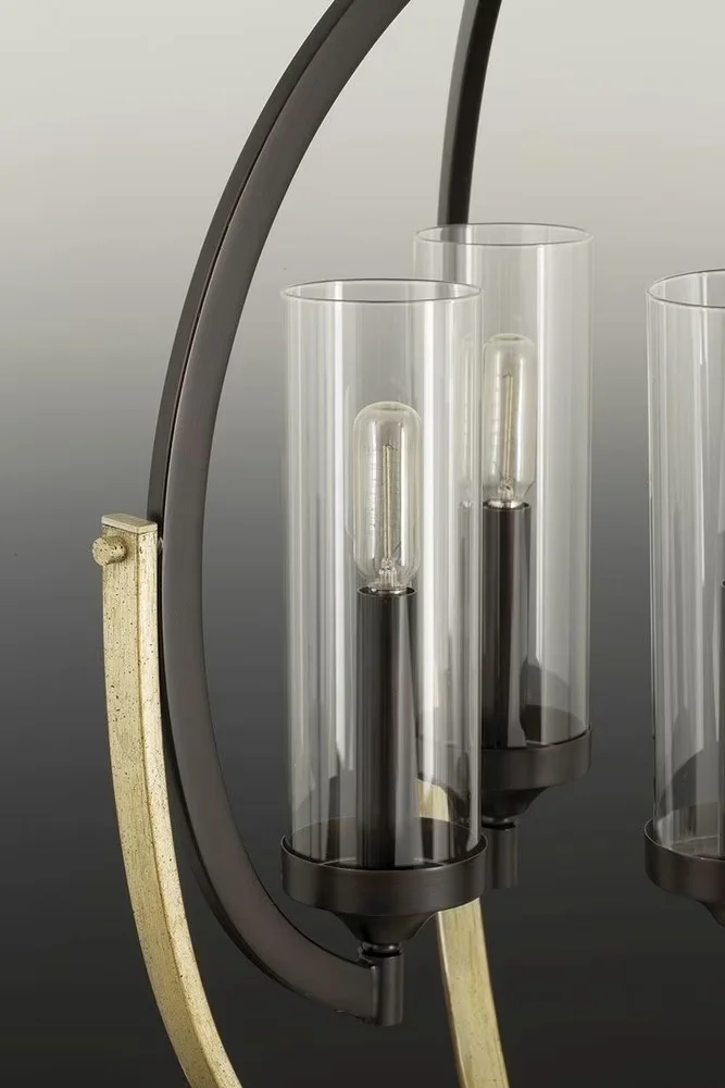 Modern Ceiling Lights Fixture with Incandescent, Glam, Energy Efficient - Glass, Steel Bronze Model B56FFE