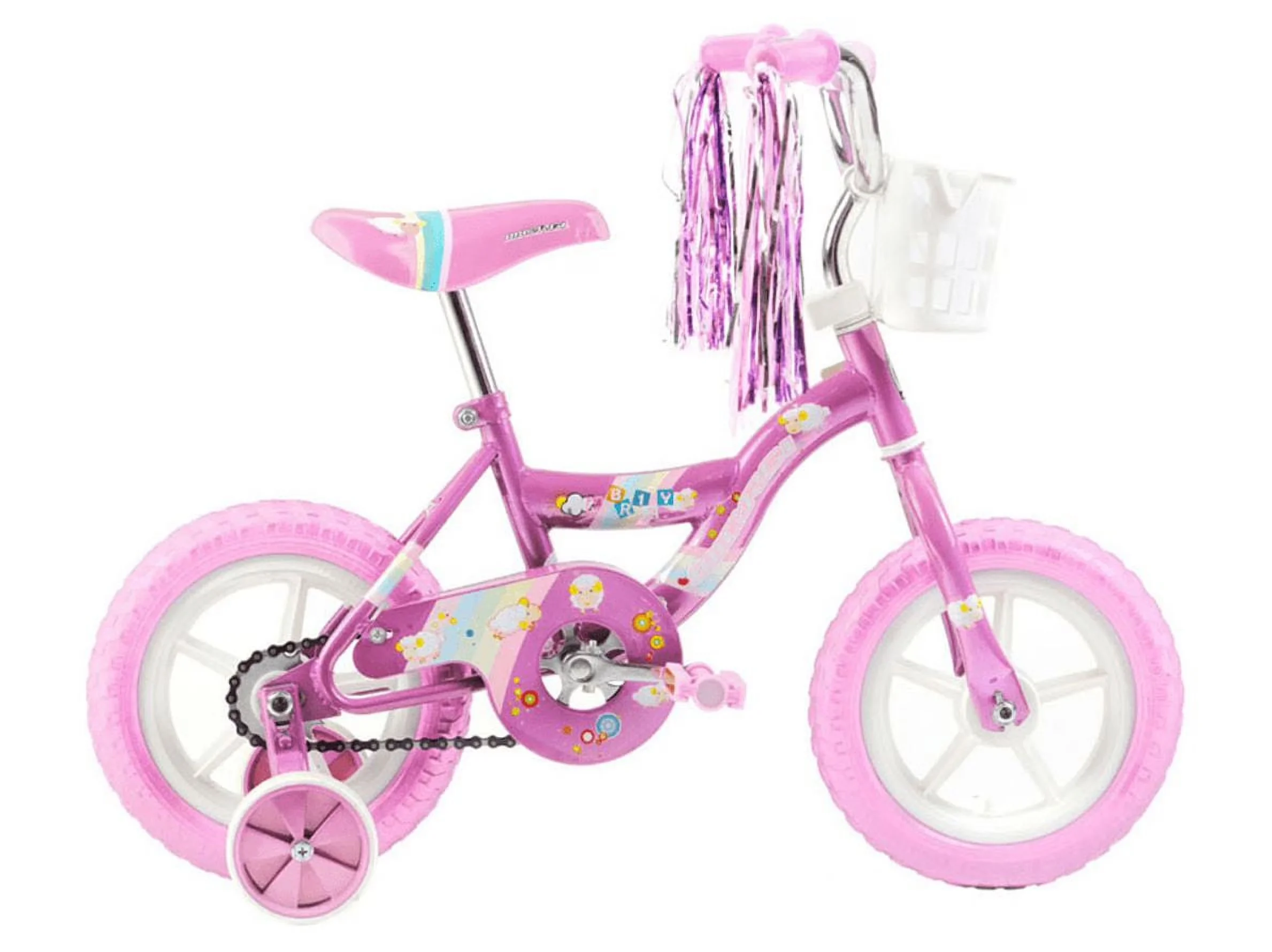 Efficient Kids Bike with Adjustable Seat Height, 12" Kid's Beginner Bicycle - Pink Model 673621