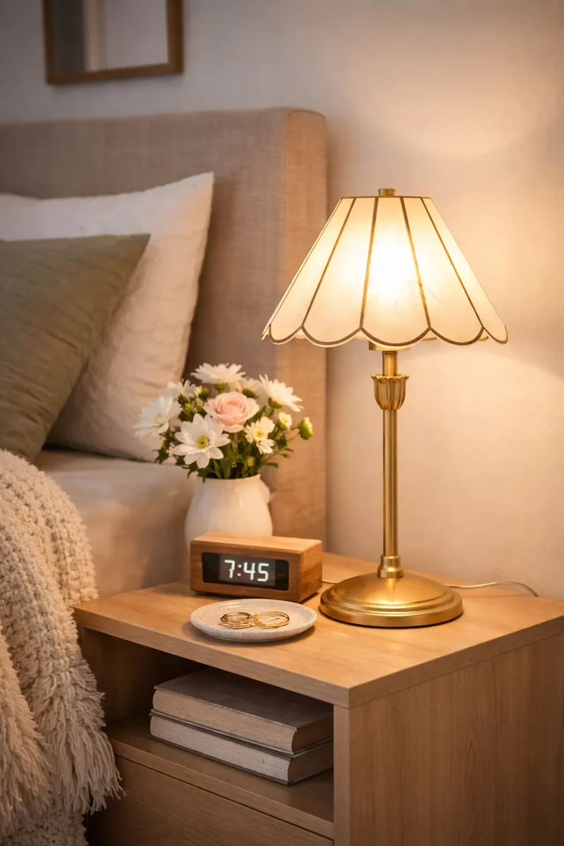 Quality Lamp with Incandescent, Tiffany Lamps, Standard Lamps - Gold, White Metal Model C80F8B