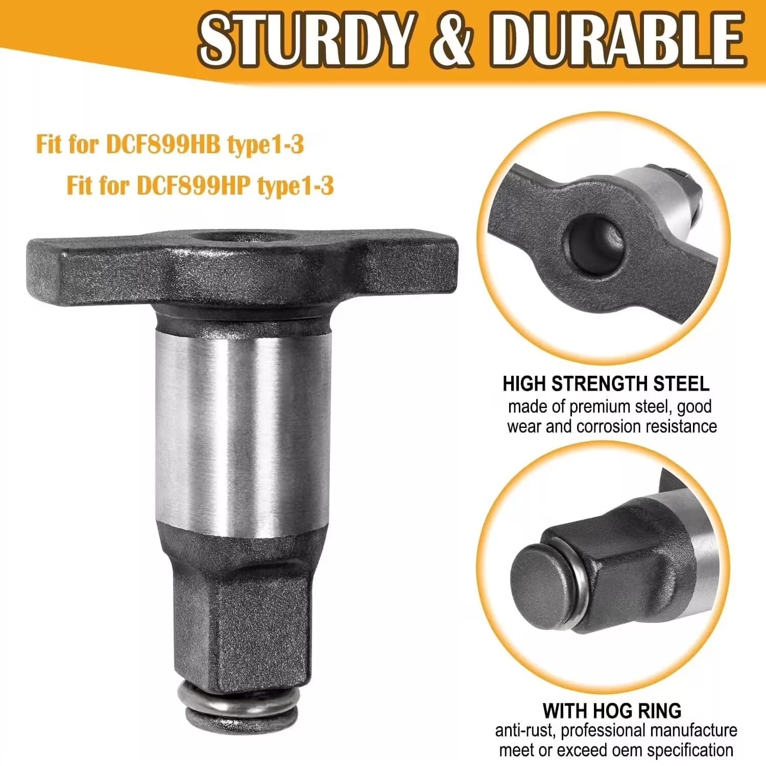 Durable Air Tools Compressor with 18V, Impact Wrench Anvil Assembly 1/2'' - Model E80831