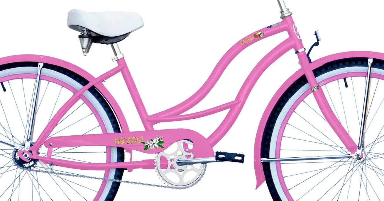 Cruiser Bike Efficient with Adjustable Seat Height, Pink - Pink 36H - Heavy Duty Model 539331