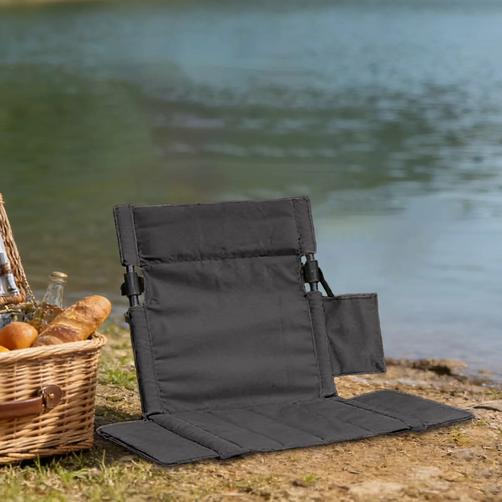 Beach Chair Innovative with Folding, Waterproof, Product weight: 500g/1.102lb - Black Model 7061BC
