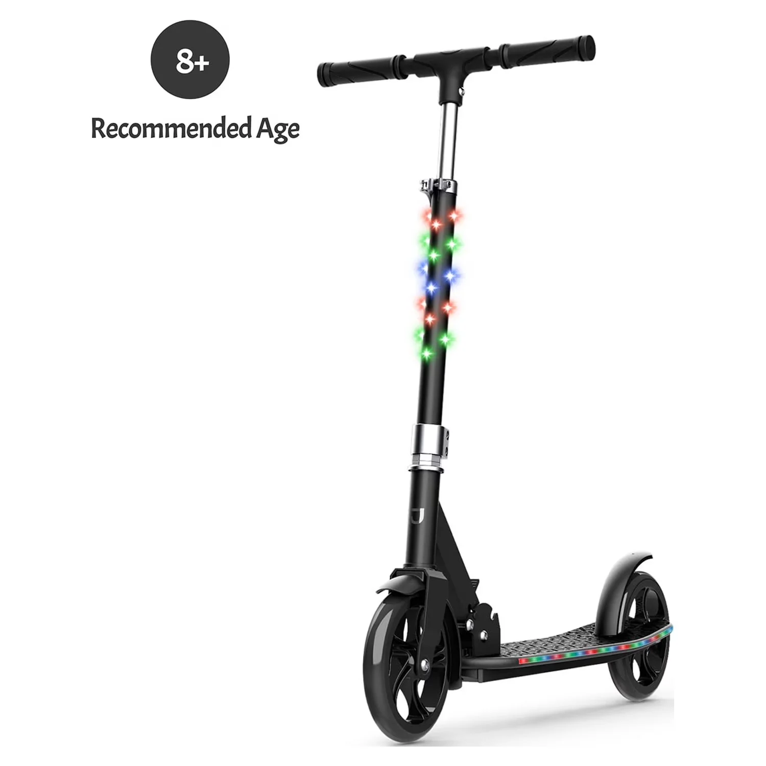 Classic Scooter with Foldable, Age: Children, 8+, Jupiter Jumbo 2-Wheel Kick - Plastic Black Model D43420