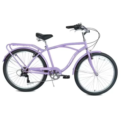 Cruiser Bike Essential with Adjustable Height, 26" - Purple Women - Low Maintenance Model 8FA474