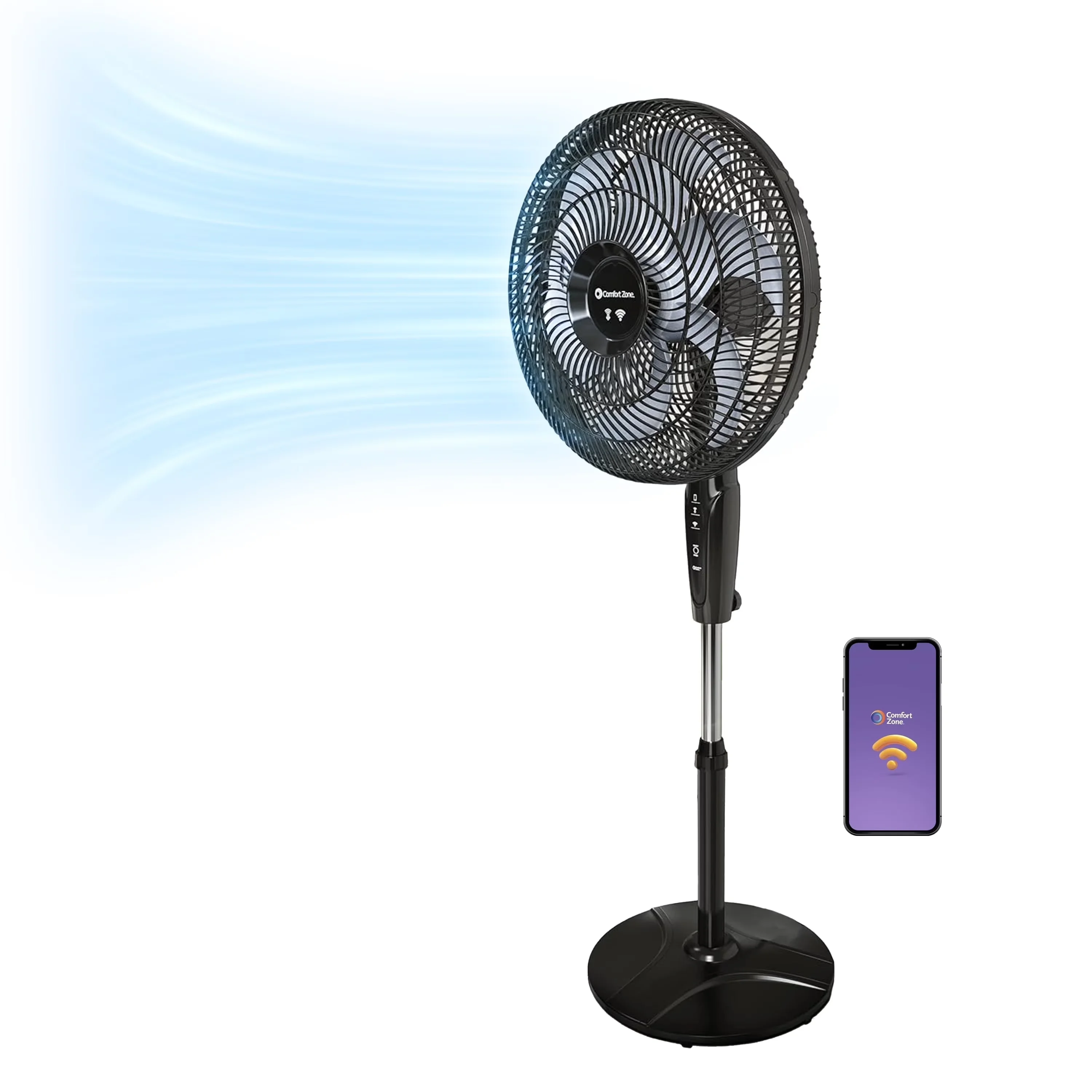 Durable Fans In Cooling with Oscillating, Timer, Tilt Mechanism - Plastic Black Model B90E65