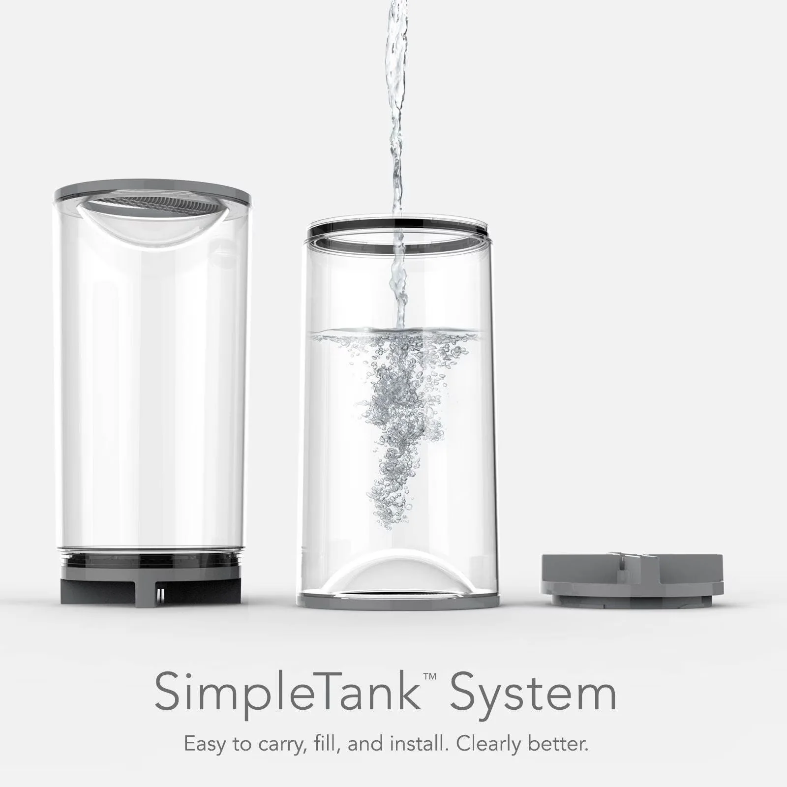 Humidifier Sleek with Removable, 1 Gallon Capacity - White for Living Room, Home Model 6C9059