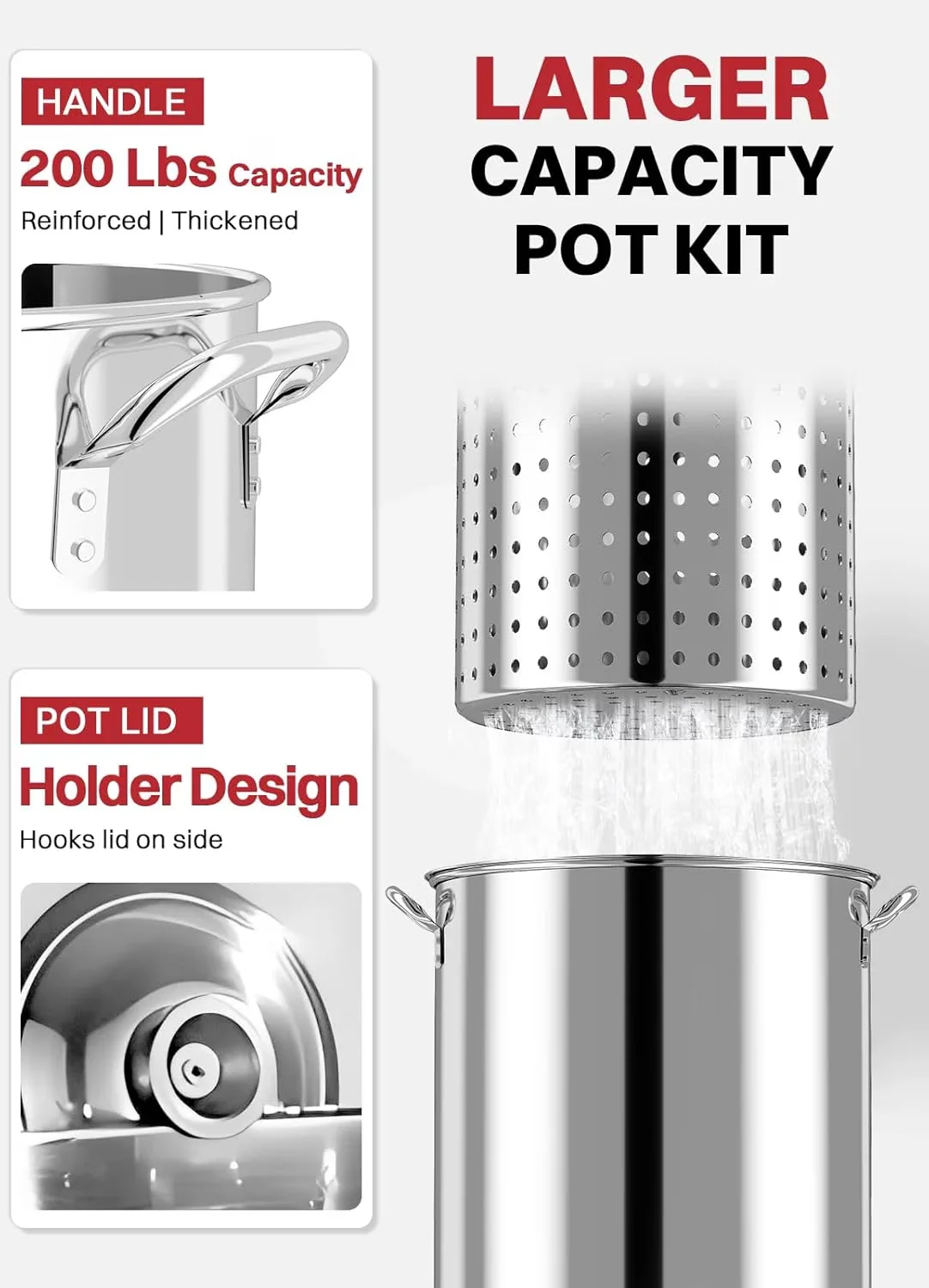 Essential Outdoor Fryer with 50000 BTU, 30QT Stainless Steel Turkey - Stainless Steel Model D26936