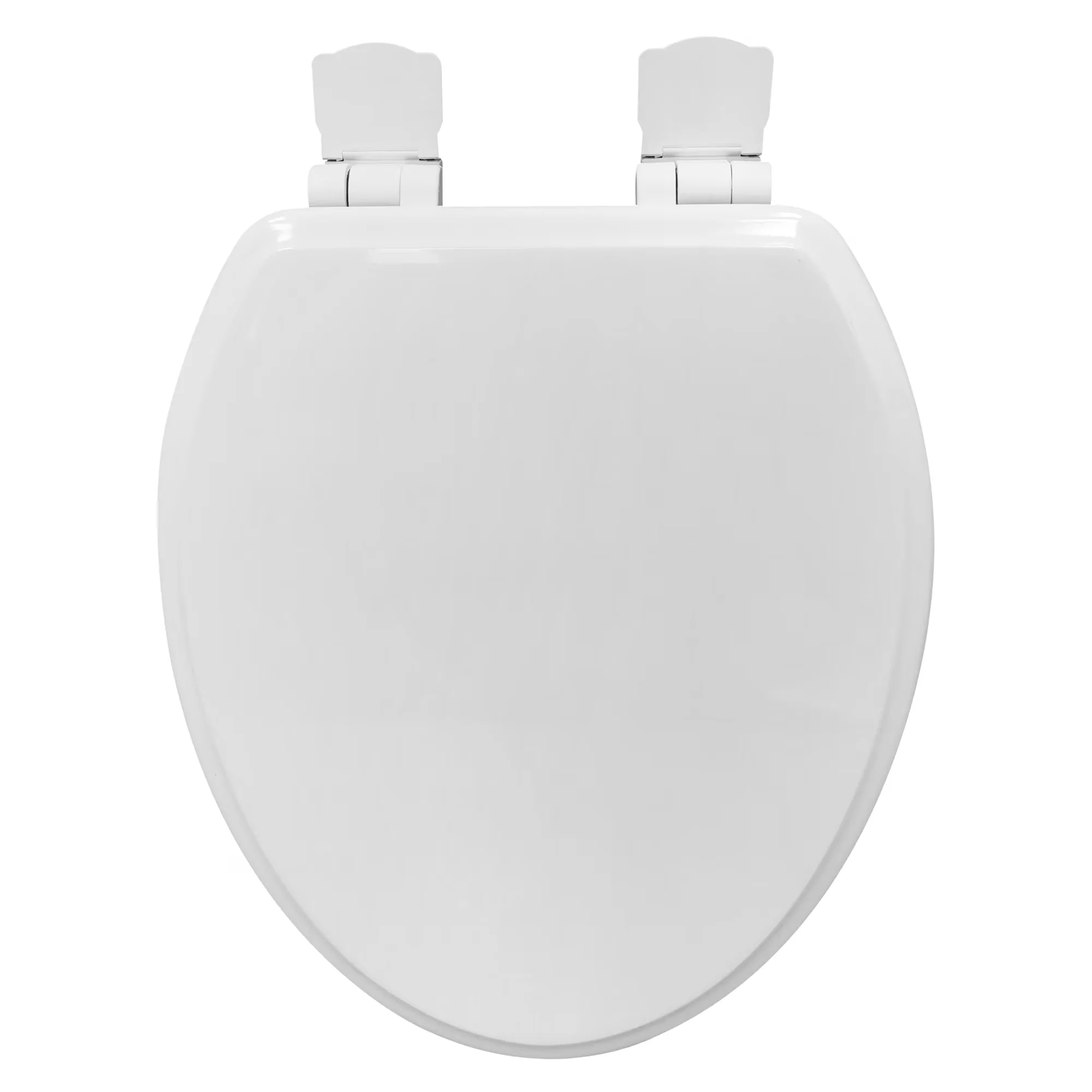 Compact Toilet Seats And Lid with Soft Close, Quick Release - 51% Rice Husk +39% Wood Powder+5% Plastic+5% Pain White Model 682876