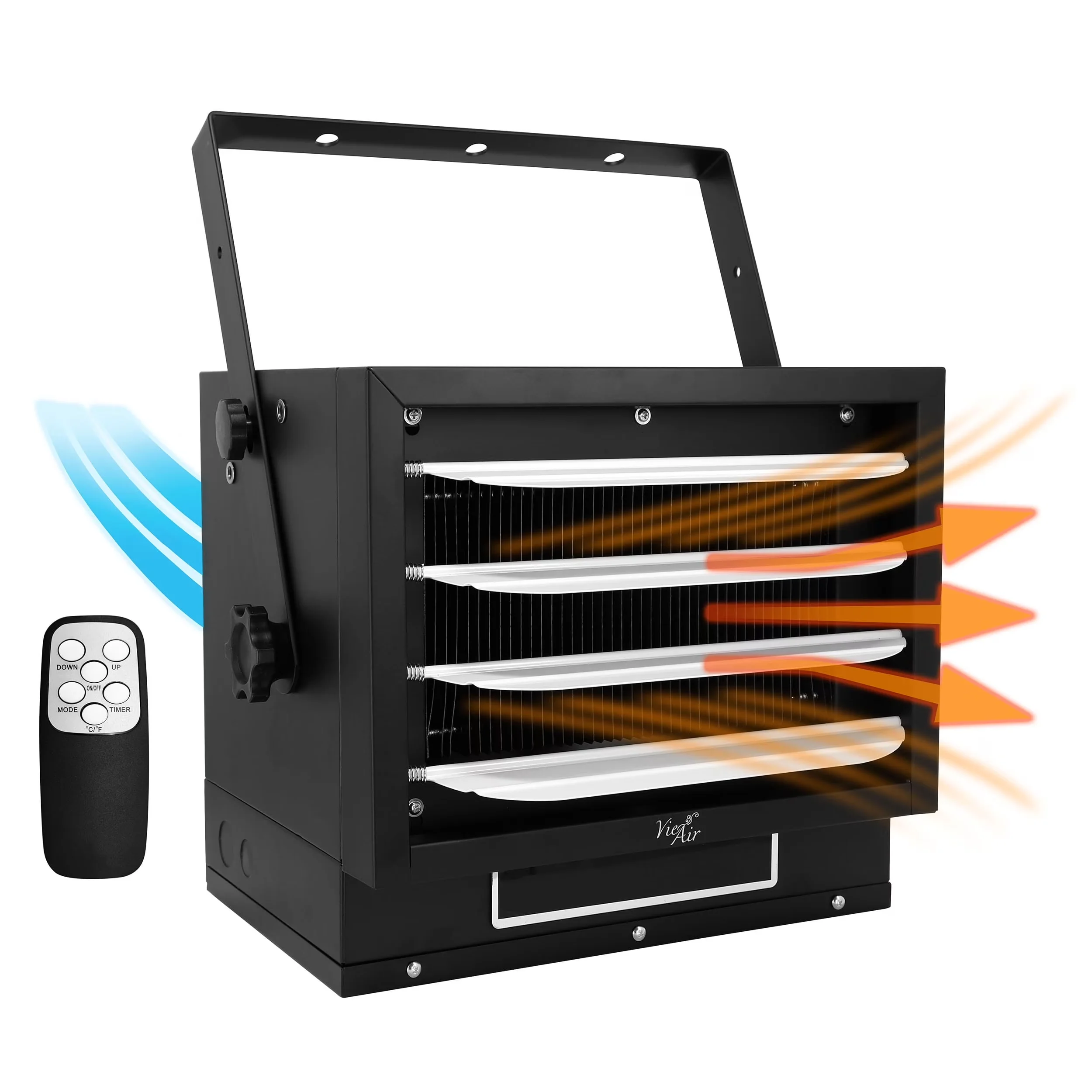 Essential Portable And Electric Space Heater with 7500W, Adjustable - Matte Black Model 1E3675