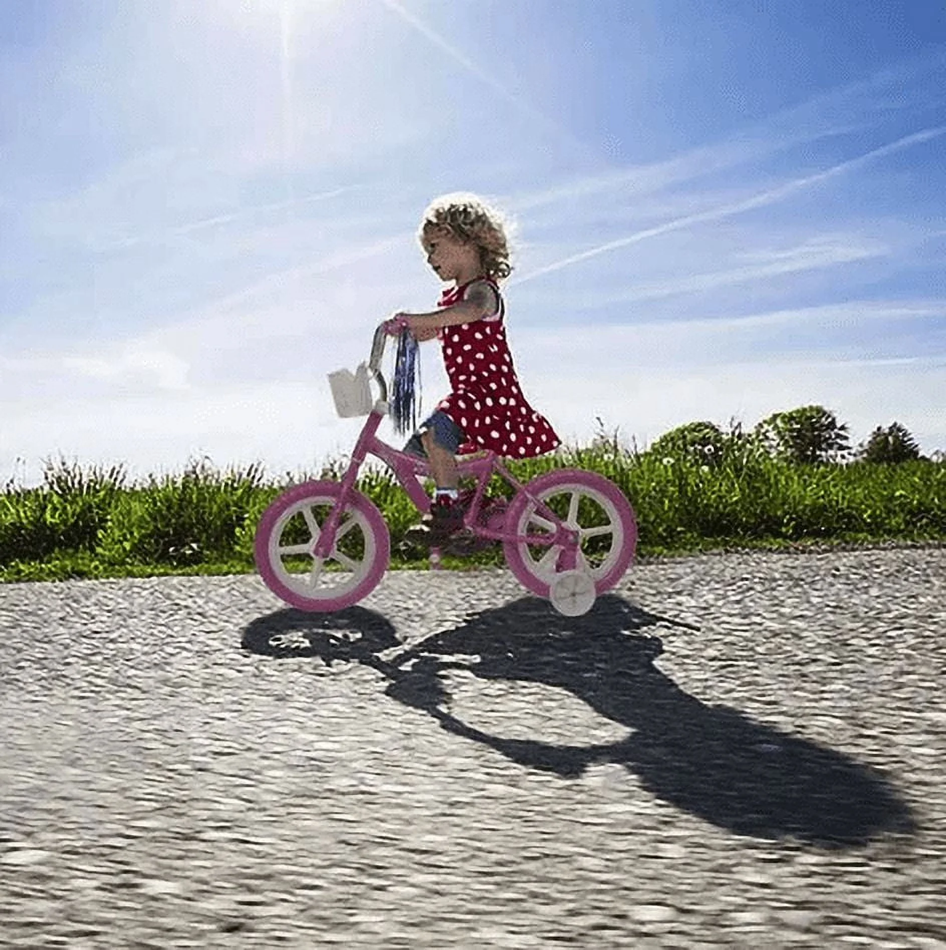 Kids Bike Reliable with Adjustable Seat Height, Vibrant 5 colors delight - Pink for Indoor Model BF1CC7