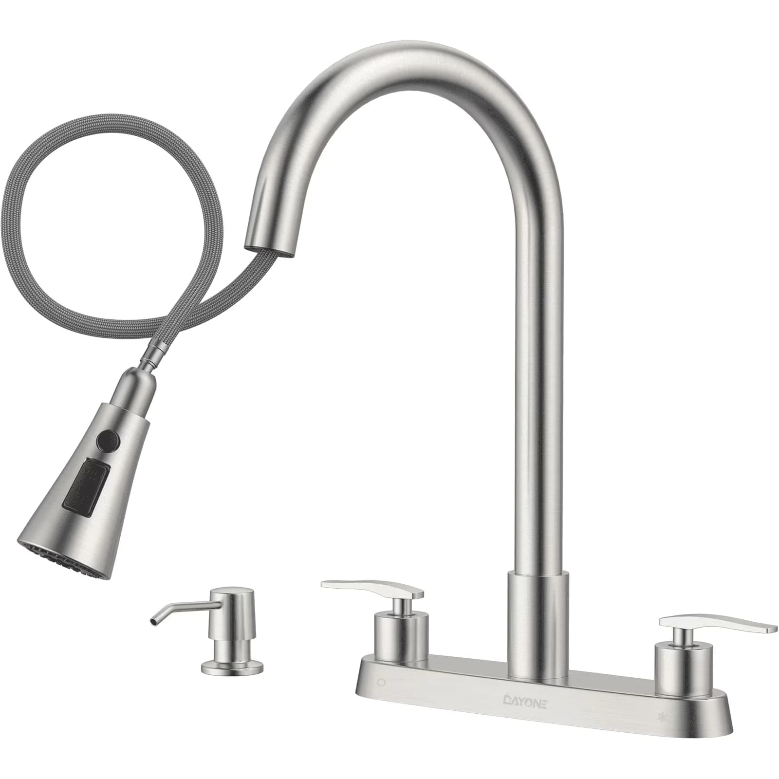 Classic Kitchen Renovation with Ceramic Disc Valves, Adjustable Temperature, Easy Installation - Sus304 Stainless Steel Silver for... Model E71E3F
