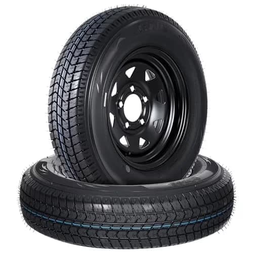 Reliable Trailer Tire with All-Weather, 6PR Load Range C, 2-Pack ST175/80D13 Tires - Model 8C713E
