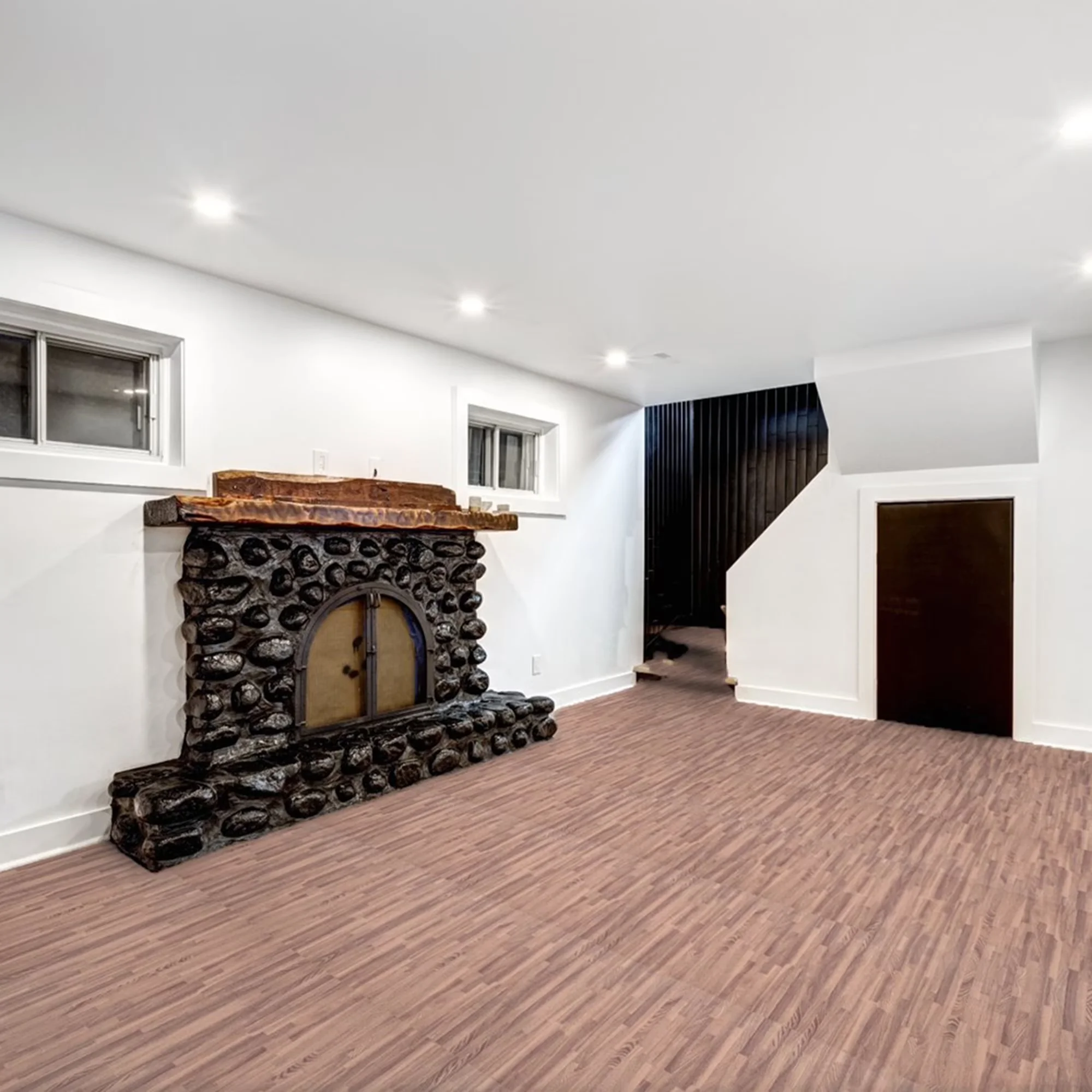 Efficient Grey Vinyl Flooring Vinyl Plank Flooring with Interlocking, Easy Installation - Eva Foam Brown Model 9A80F5