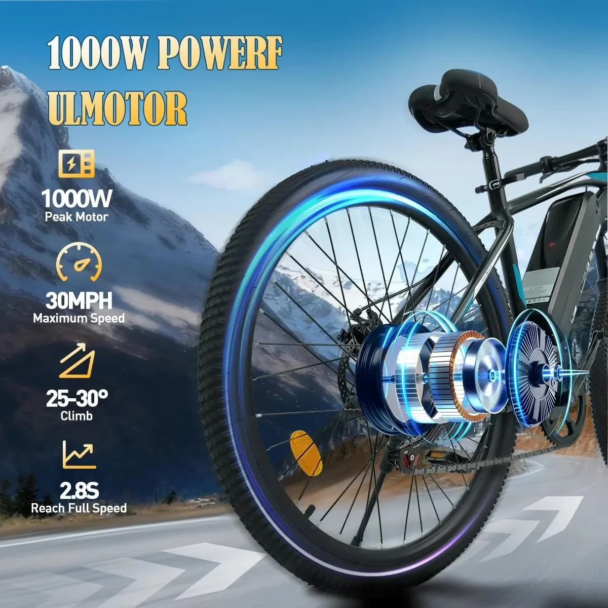 Electric Bike Versatile with Battery, 750W, Adjustable Speed - Ergonomic Design Model D1CF52