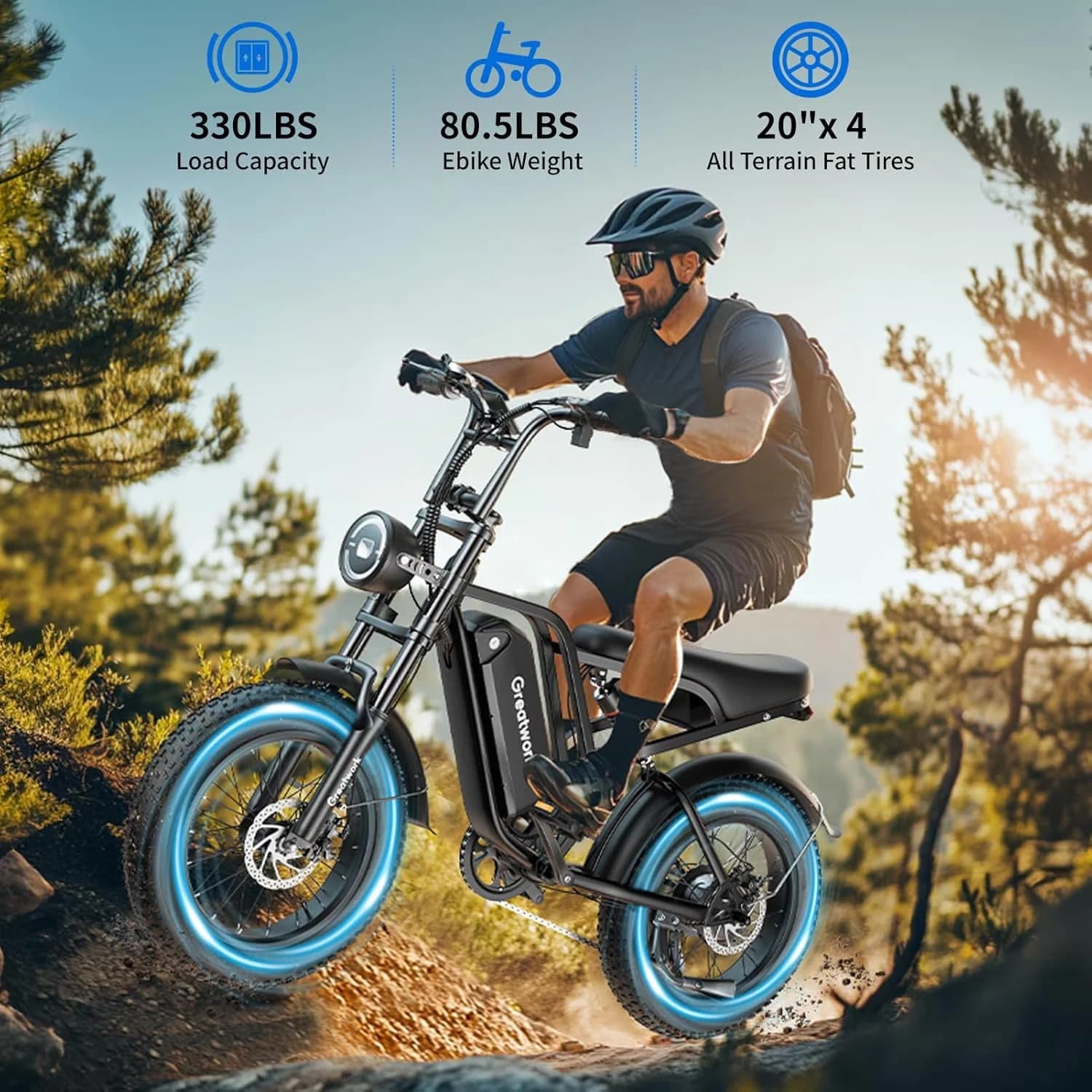 Efficient Electric Bike with Battery, 2500W, 48V - Black - Space-Saving Design Model 1AC1EA