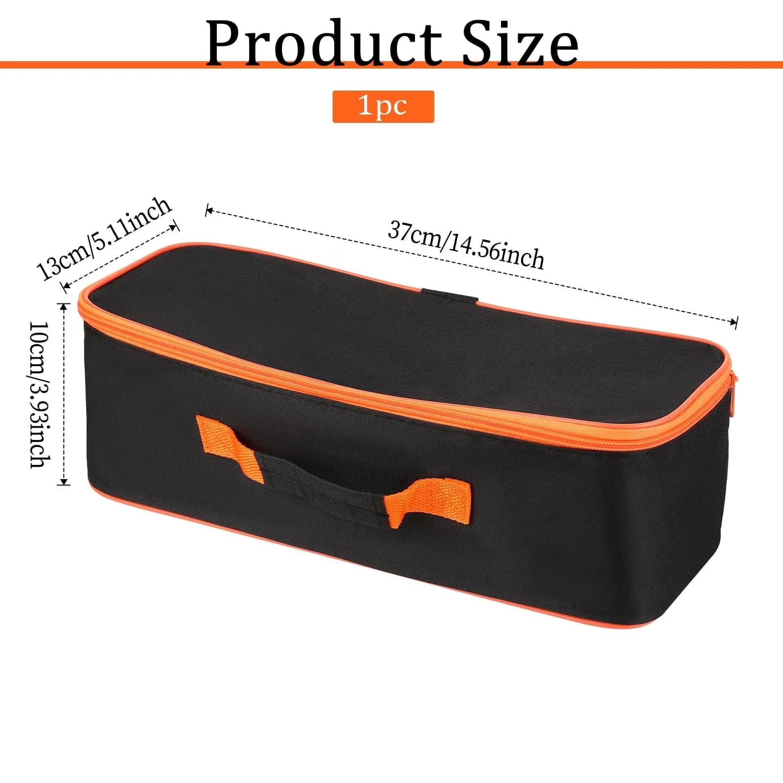 Professional Toolstorage with Portable, Wide Opening, Product Material:Oxford Cloth - Black One Size Model 3AC56E