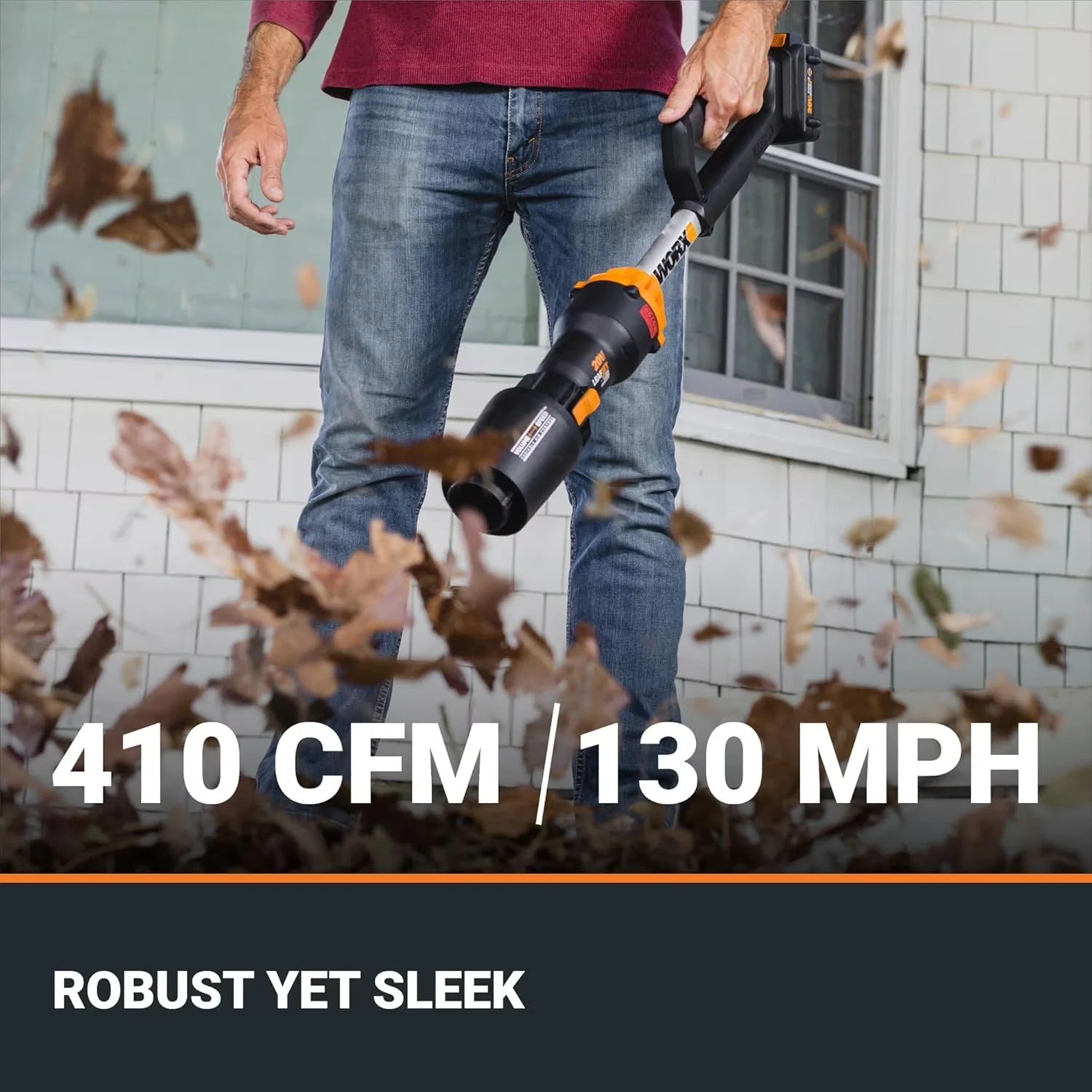 Essential Leaf Blower with Battery, 20V, WG543.9 20V Power Share Cordless - Model 569161