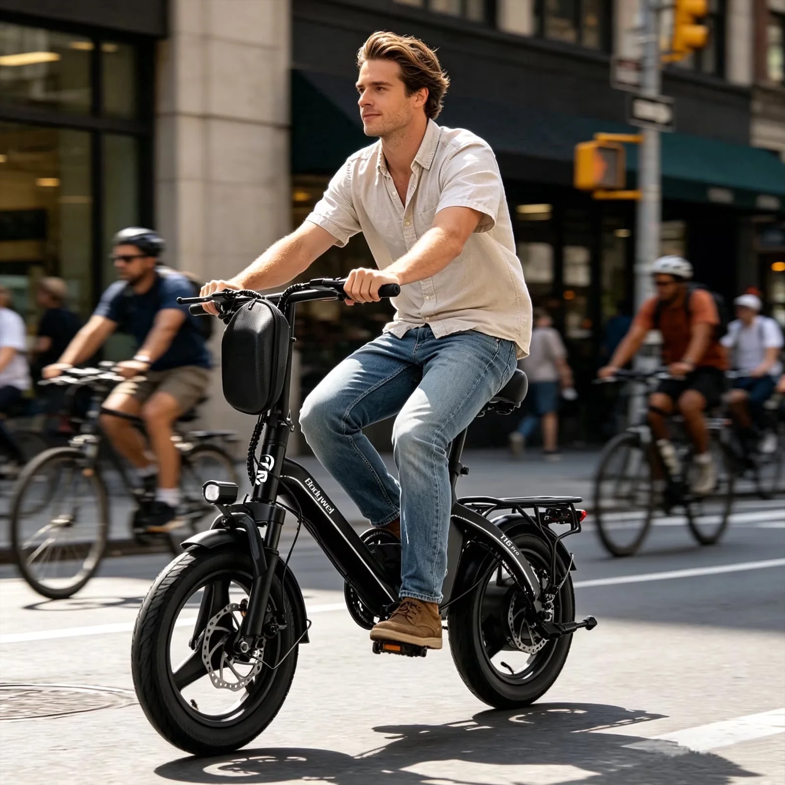 Classic Electric Bike with 500W, 36V - Black for Daily Use Model 1DE135