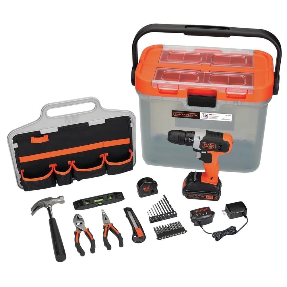 Quality Drills Driver with 20V, Battery Powered, 20V MAX Cordless Drill - Black Model A999AF
