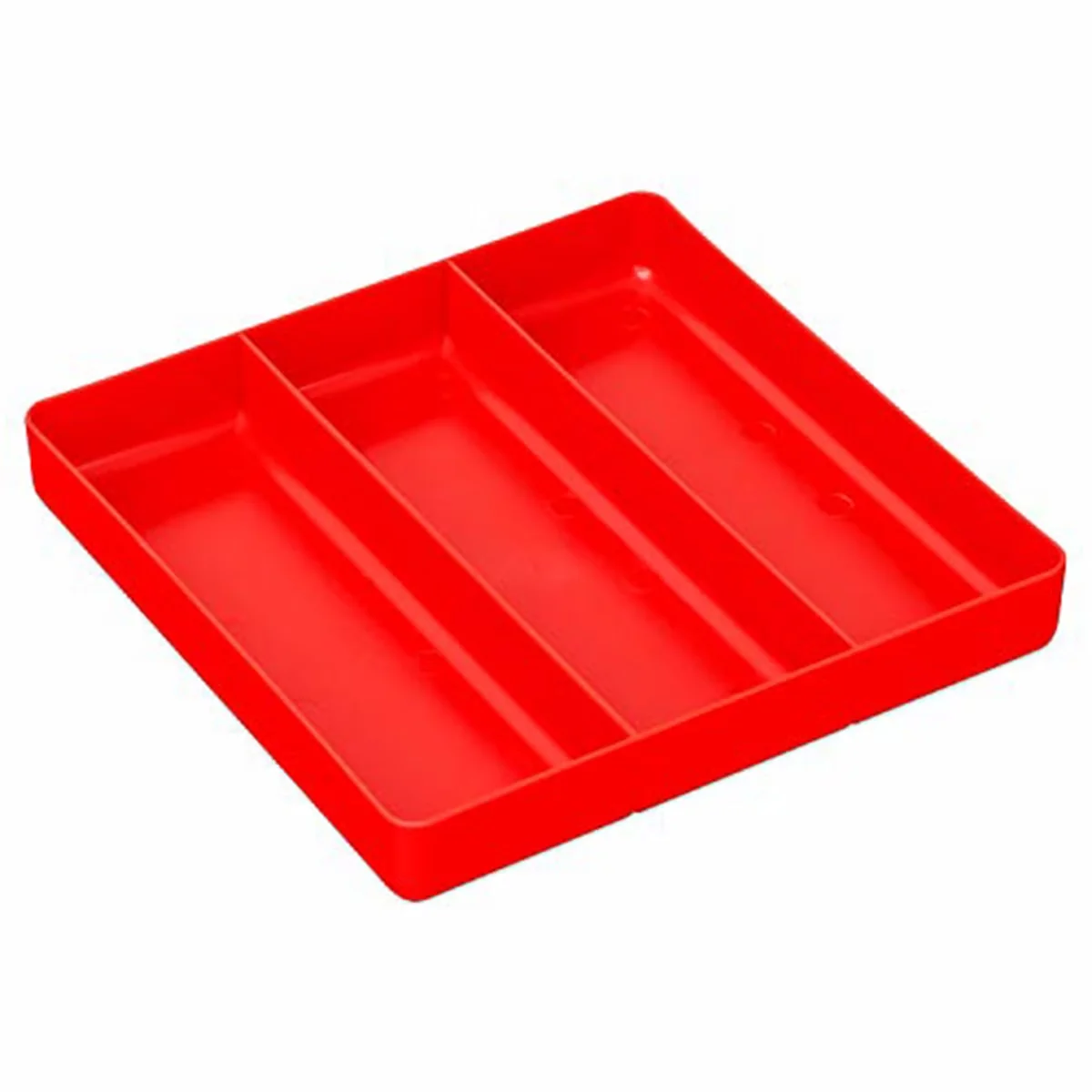 Compact Toolstorage with Storage, 3 Compartments, Easy removal of small parts - Plastic Red Model 6E0319