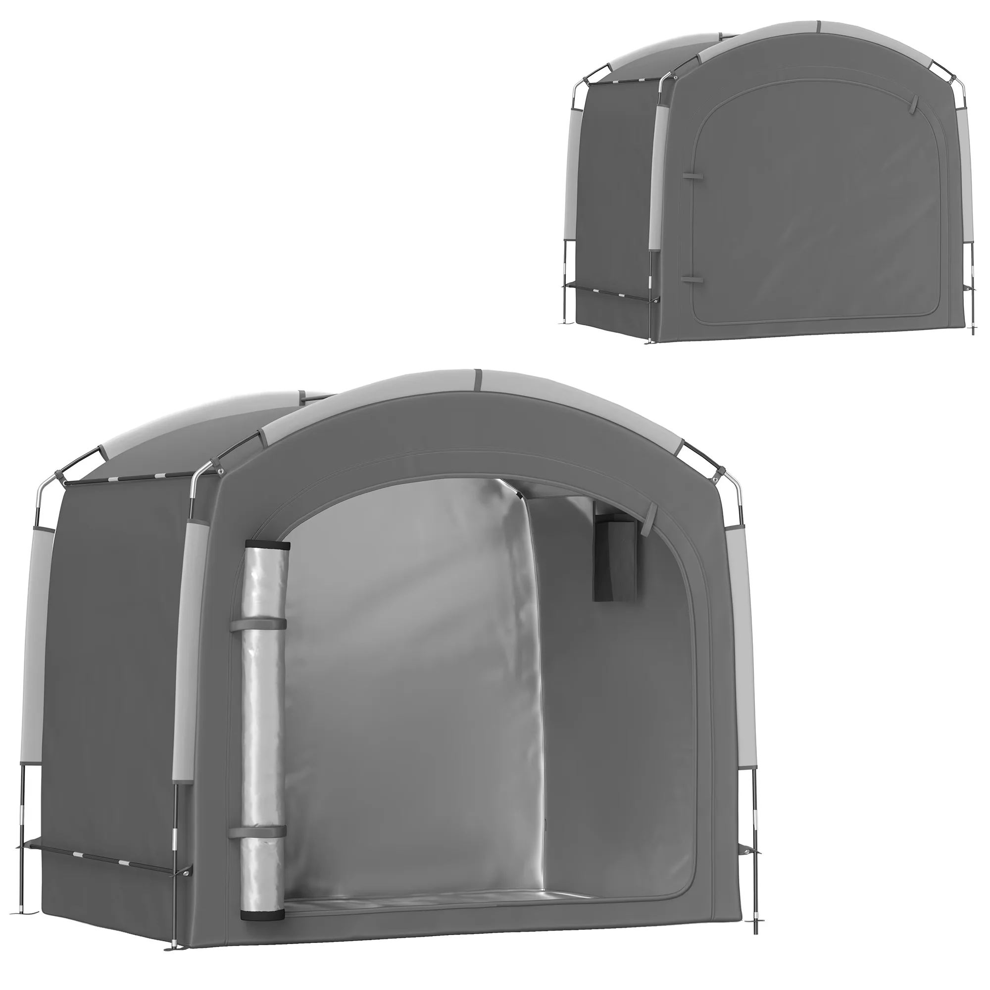 Shed Compact with Waterproof, Color: Dark Gray, 210D Oxford Fabric and Carry Bag - Fiberglass Pole, 210D Oxford Cloth Model 90B0DA