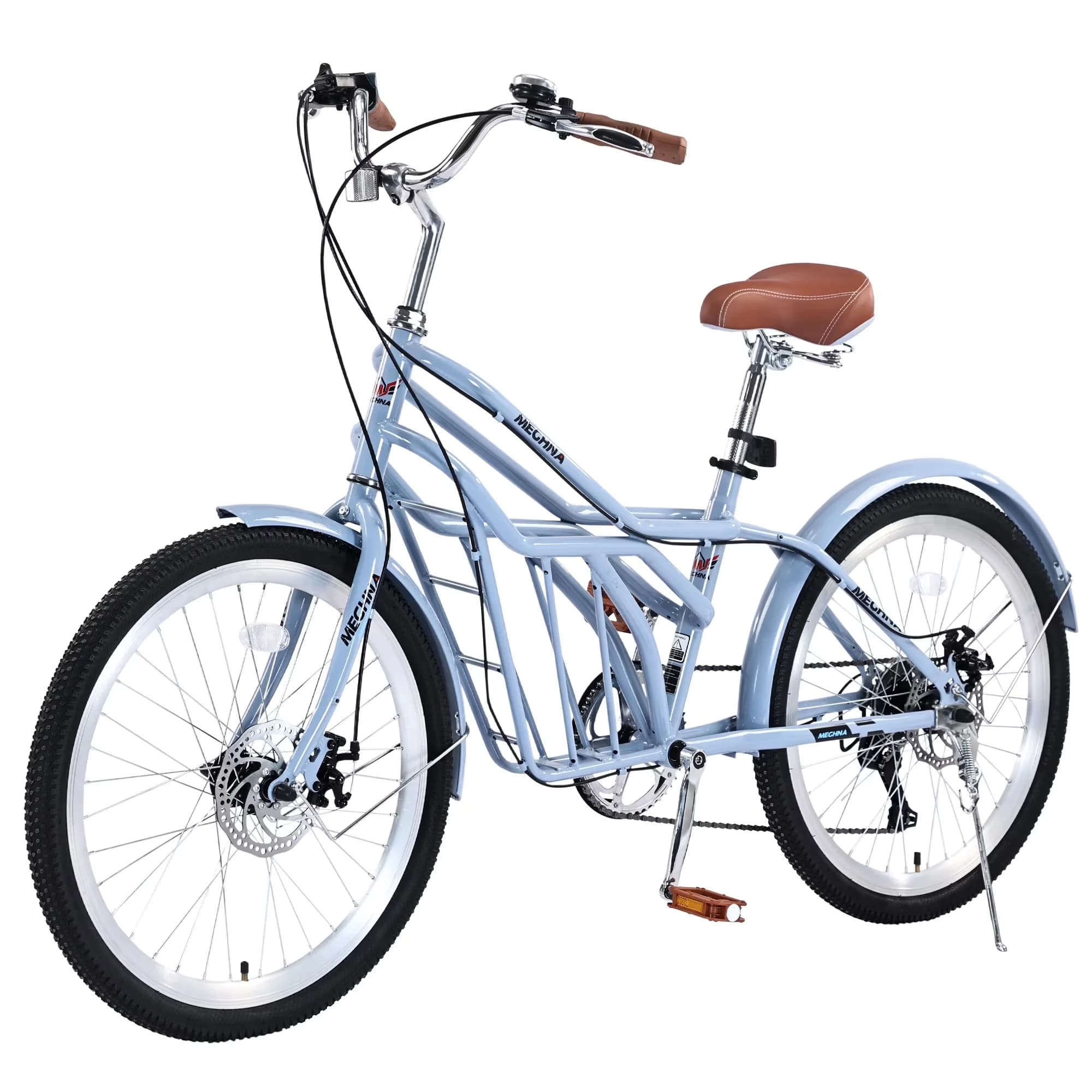 Efficient Cruiser Bike with 24" - Blue Women - Heavy Duty Model 4AD19E