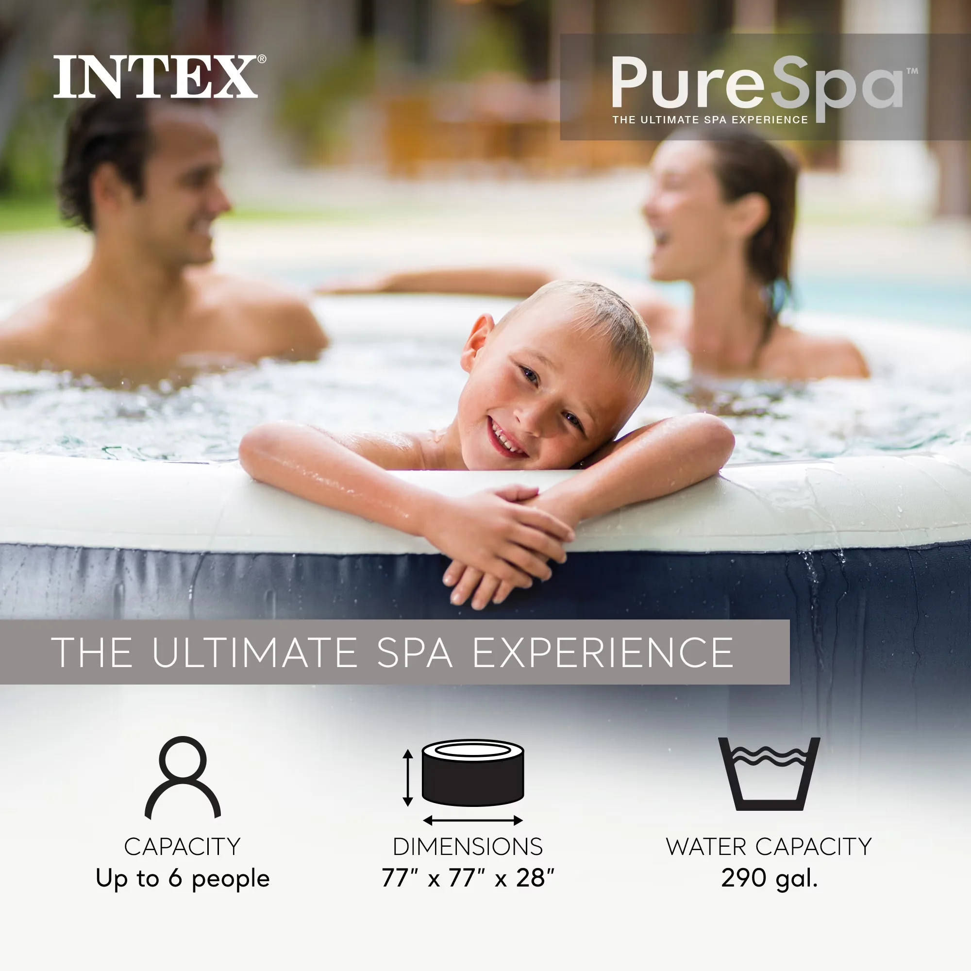 Hot Tub Reliable with Led Display, Inflatable - 2 Pack - Compact and Portable Model 3E68CF