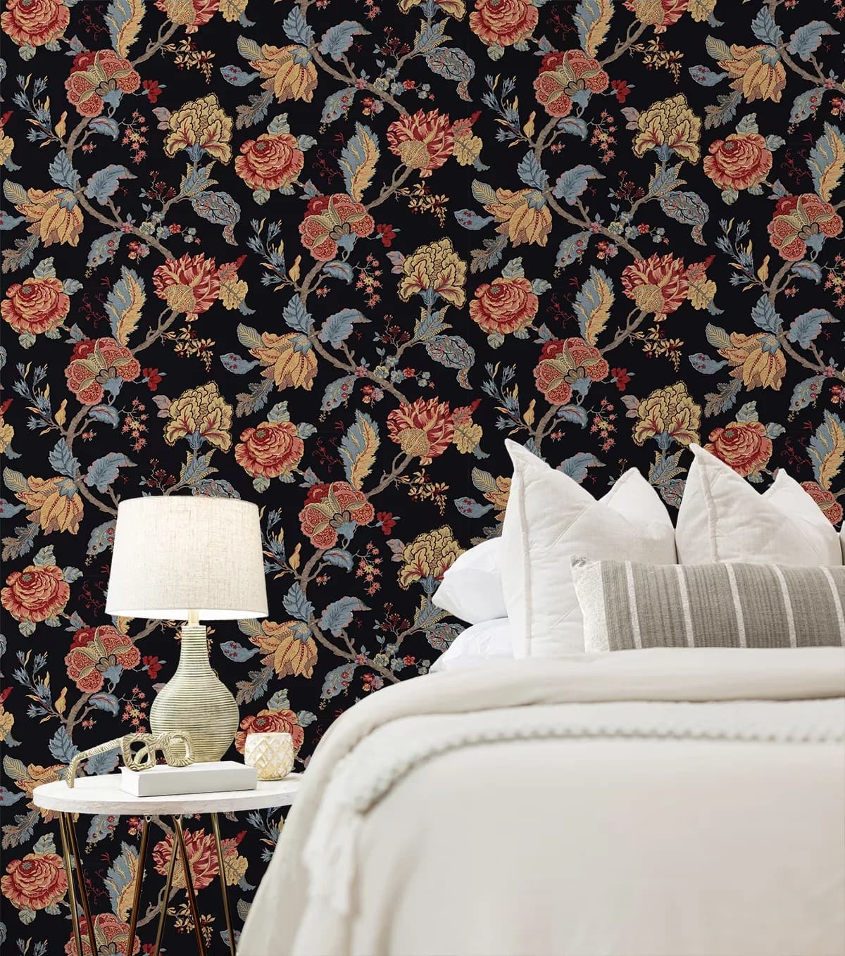 Versatile Wallpaper with Removable, Ebony - Black Vinyl 5 in - Easy to Use Model A76C98