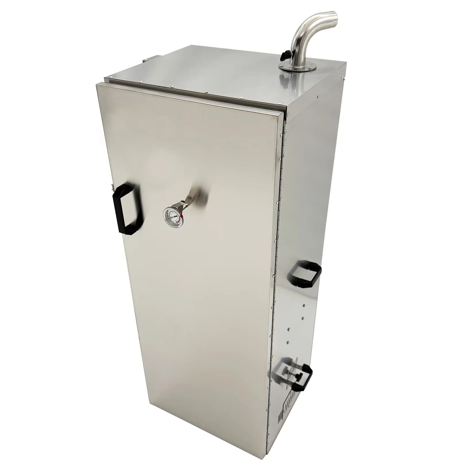 Stylish Charcoal Grill with Digital Display - Silver Stailess Steel Vertical Model 7EB6DE