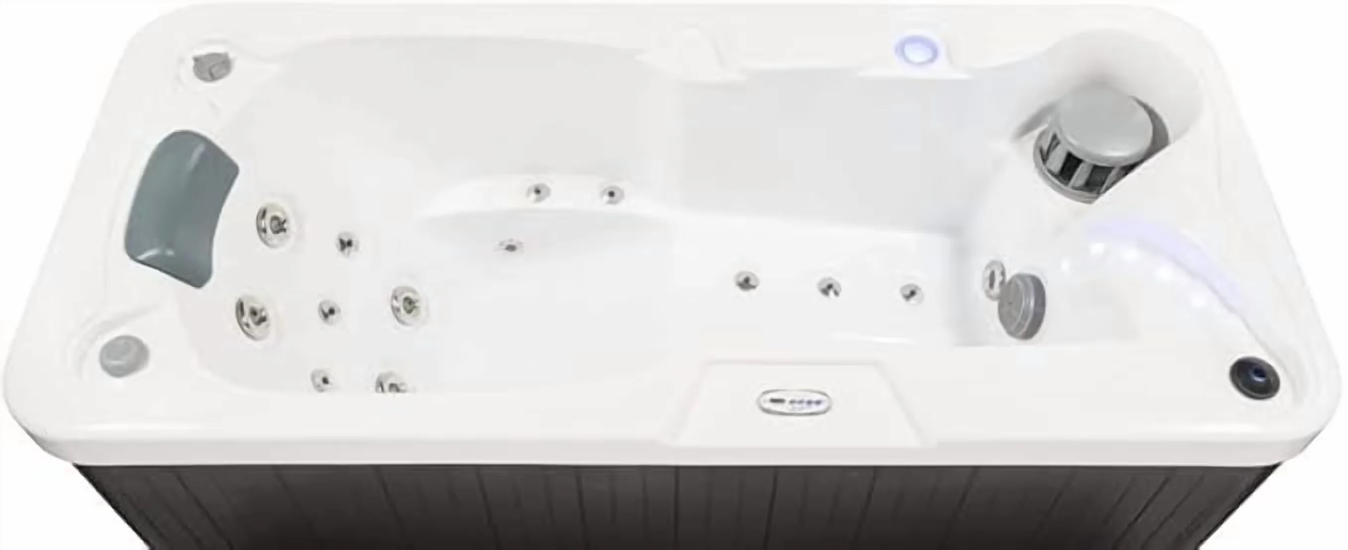 Efficient Hot Tub with 19 Therapy Jets and Digital Controls, Ideal - White for Indoor, Outdoor Model C7AAC7