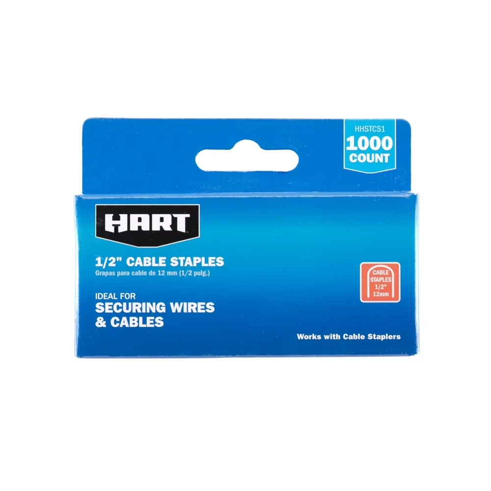 Pro Tool Stylish with Durable, Heavy-Duty, 1/2-inch Cable Staples - 18G Steel, Steel Silver Model FD99E1