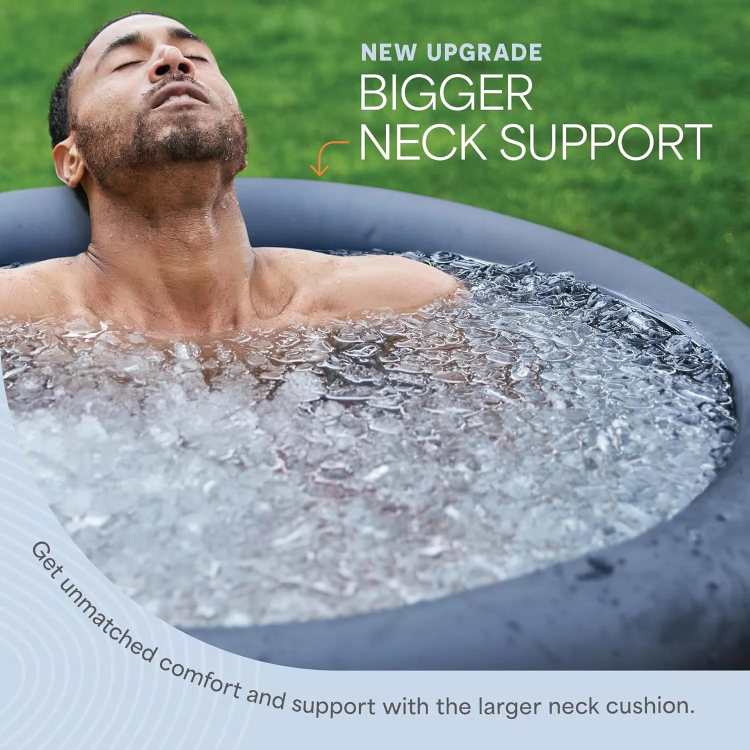 Compact Hot Tub with Inflatable, Puncture Proof, Cold Plunge - Black NordPod Model 1EBDB9