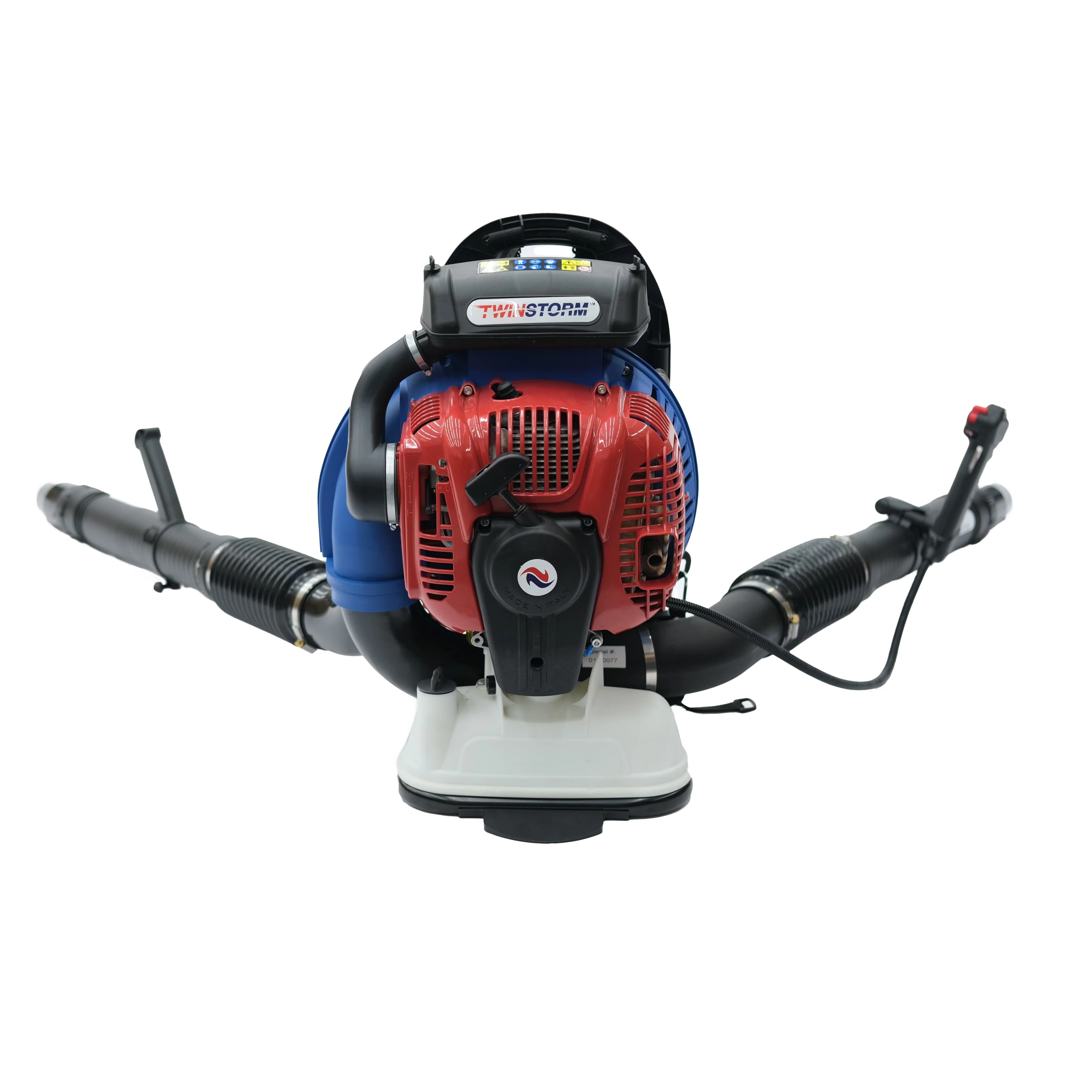 Leaf Blower Innovative with Gas Powered, Dual Cannon Double Tube Backpack, Double Blower - Model 85E4E9