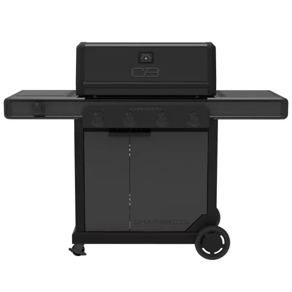 Versatile Gas Grill with Tool Holder, Storage Rack, Warming Rack - Heavy Duty Steel Black Model 8D02D3