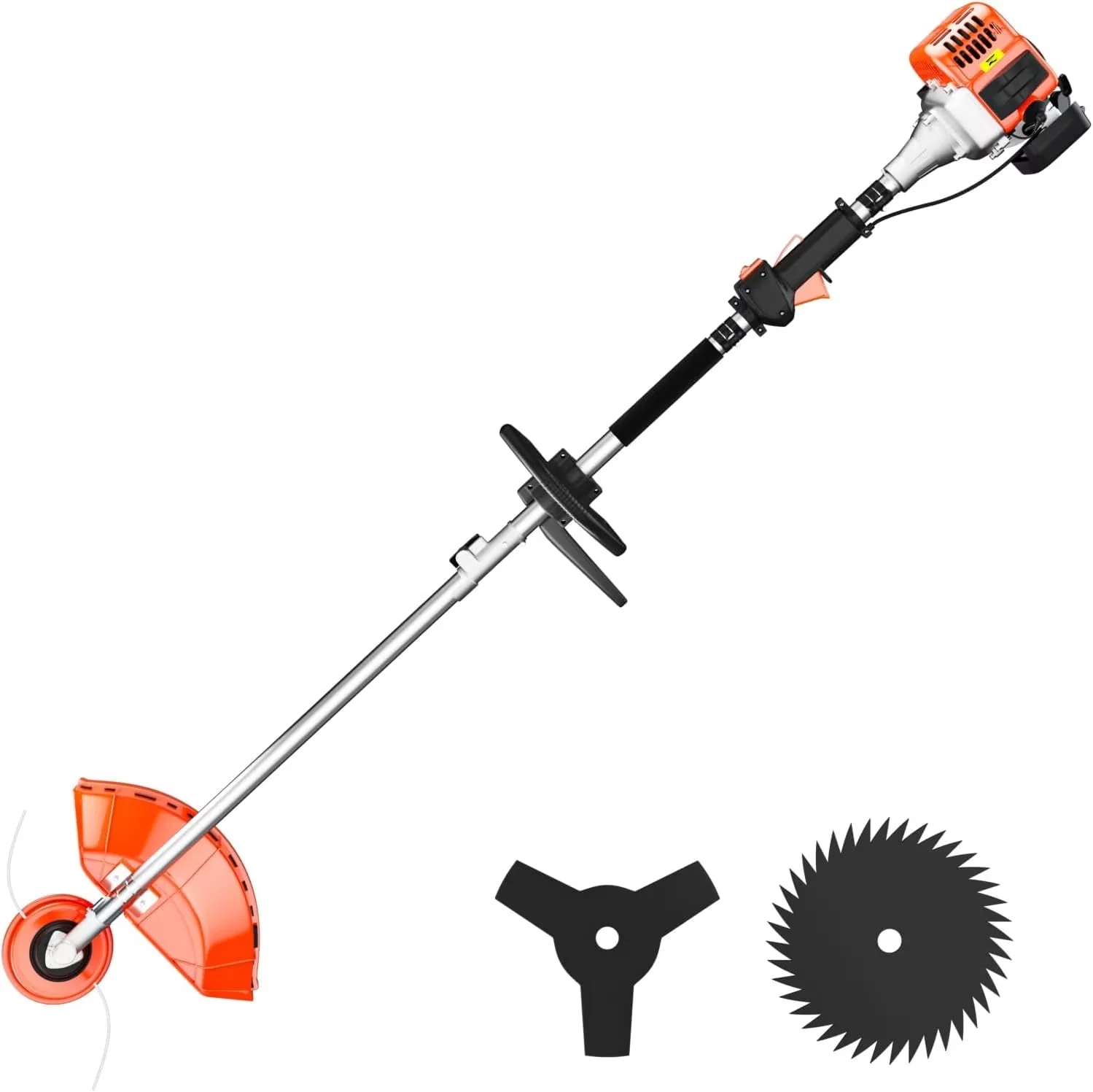 String Trimmer Sleek with 3 in 1 Gas Brush Cutter, 36cc 2-Stroke Weed Eater Gas Powered - Red Model FA3E8D