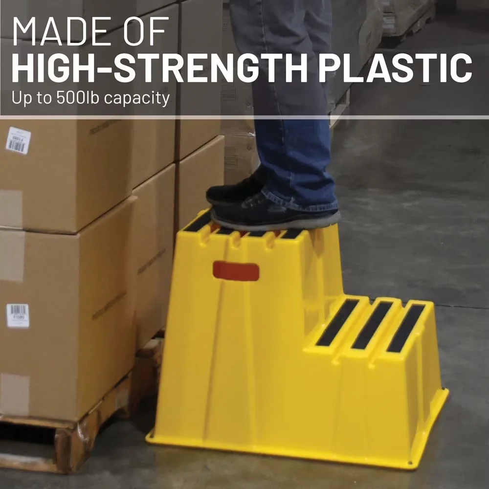 Ladders And Step Stool Quality with Anti-Slip, Lightweight - Plastic Yellow Model 3080B9