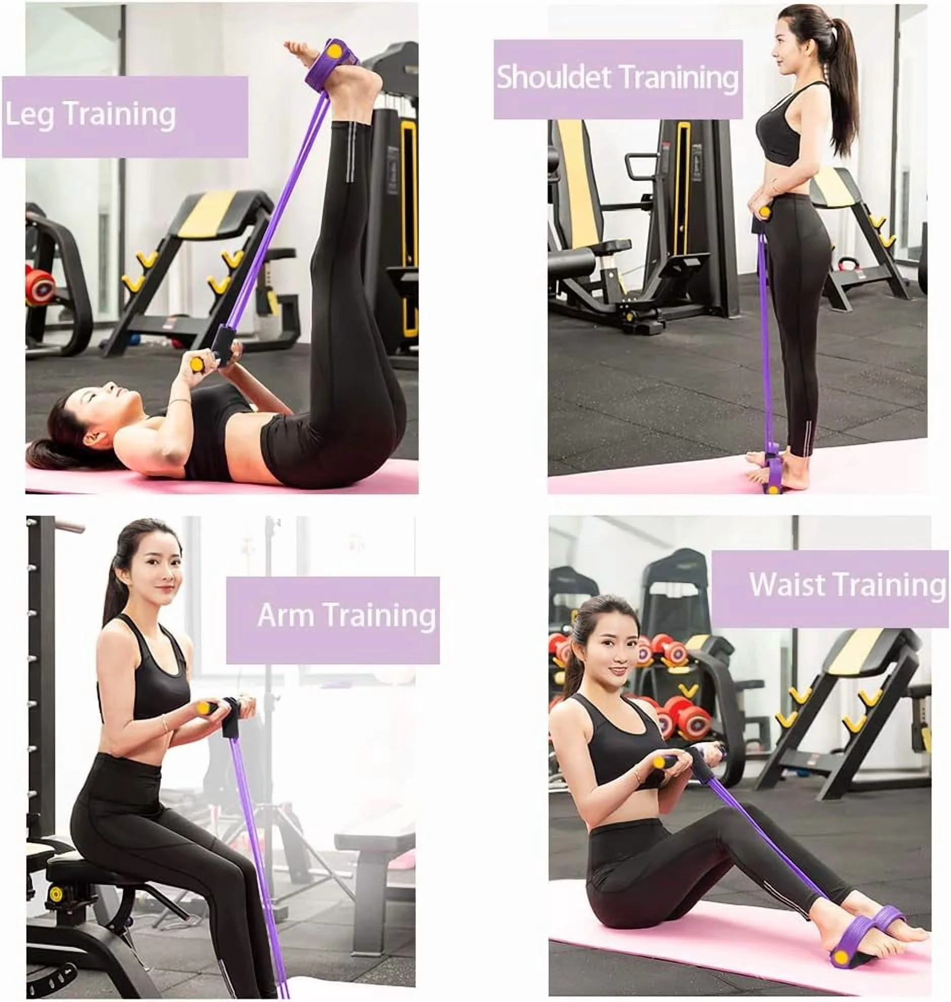 Essential Home Gym Accessory with Anti-Slip, Handles - Purple Enviromental Foam & Nbr Model 584FAD