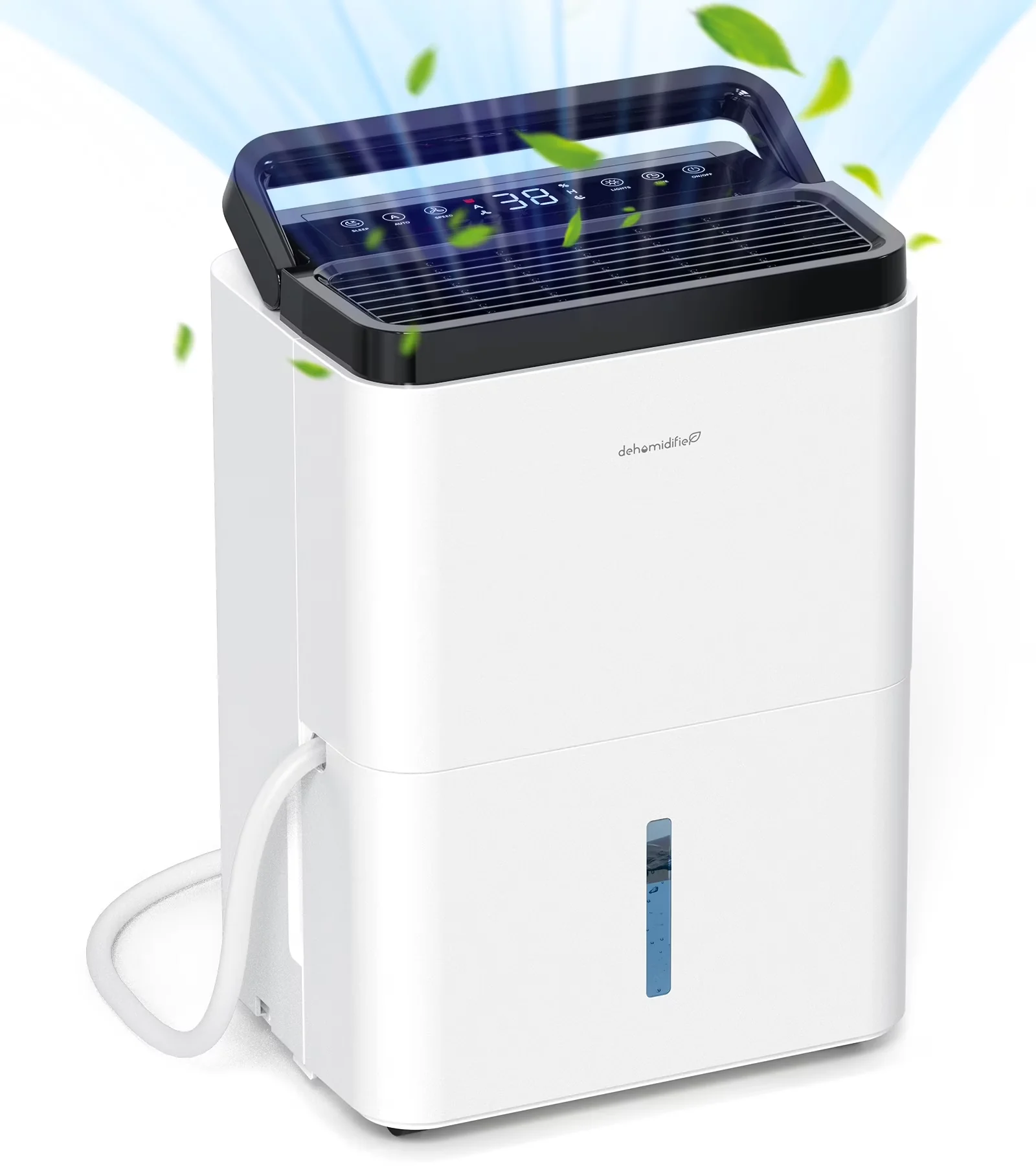 Modern Dehumidifier with USER-CONVENIENCE FOCUSED, WHY THIS DEHUMIDIFIER?, 10 Pint(DOE) - White for Home Model 9816B6