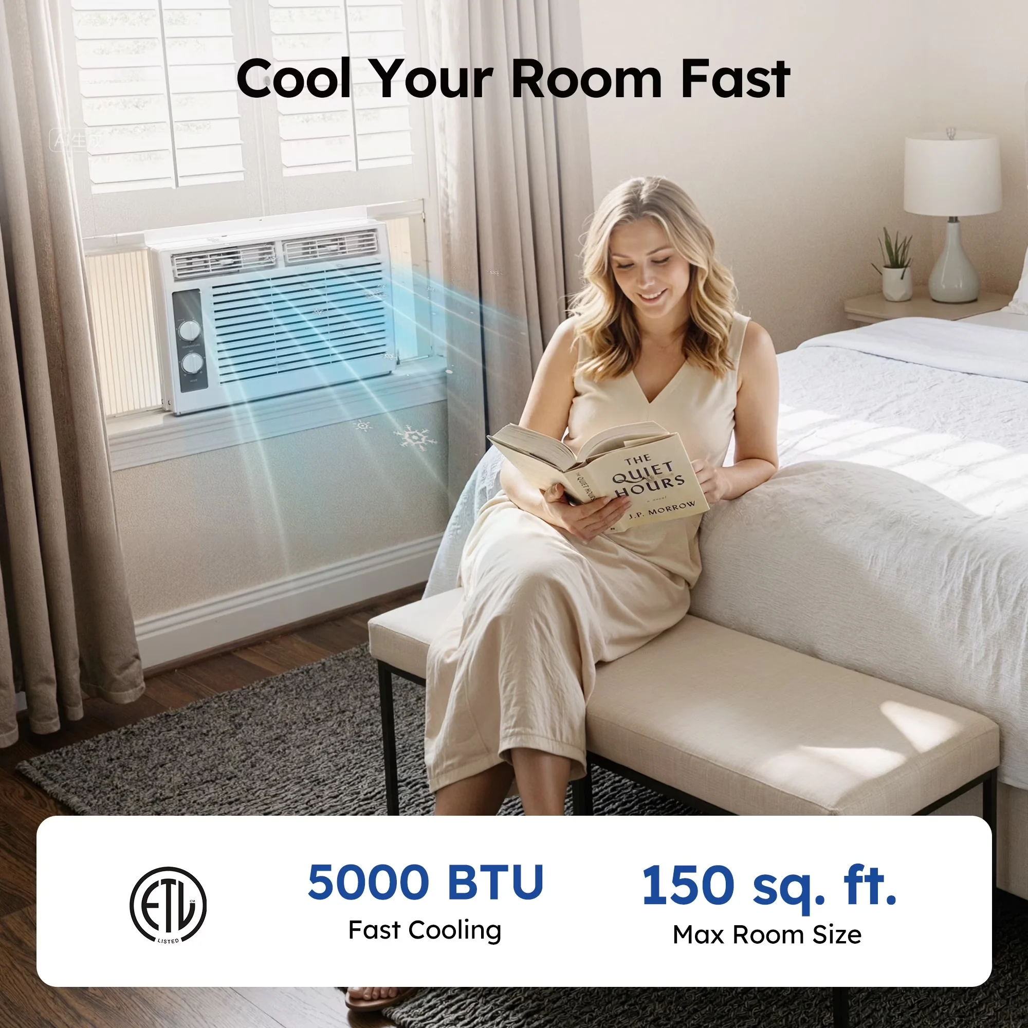 Stylish Air Conditioner with 5000 BTU, 5000 BTU Window, Without Remote Control - Model BB55FE